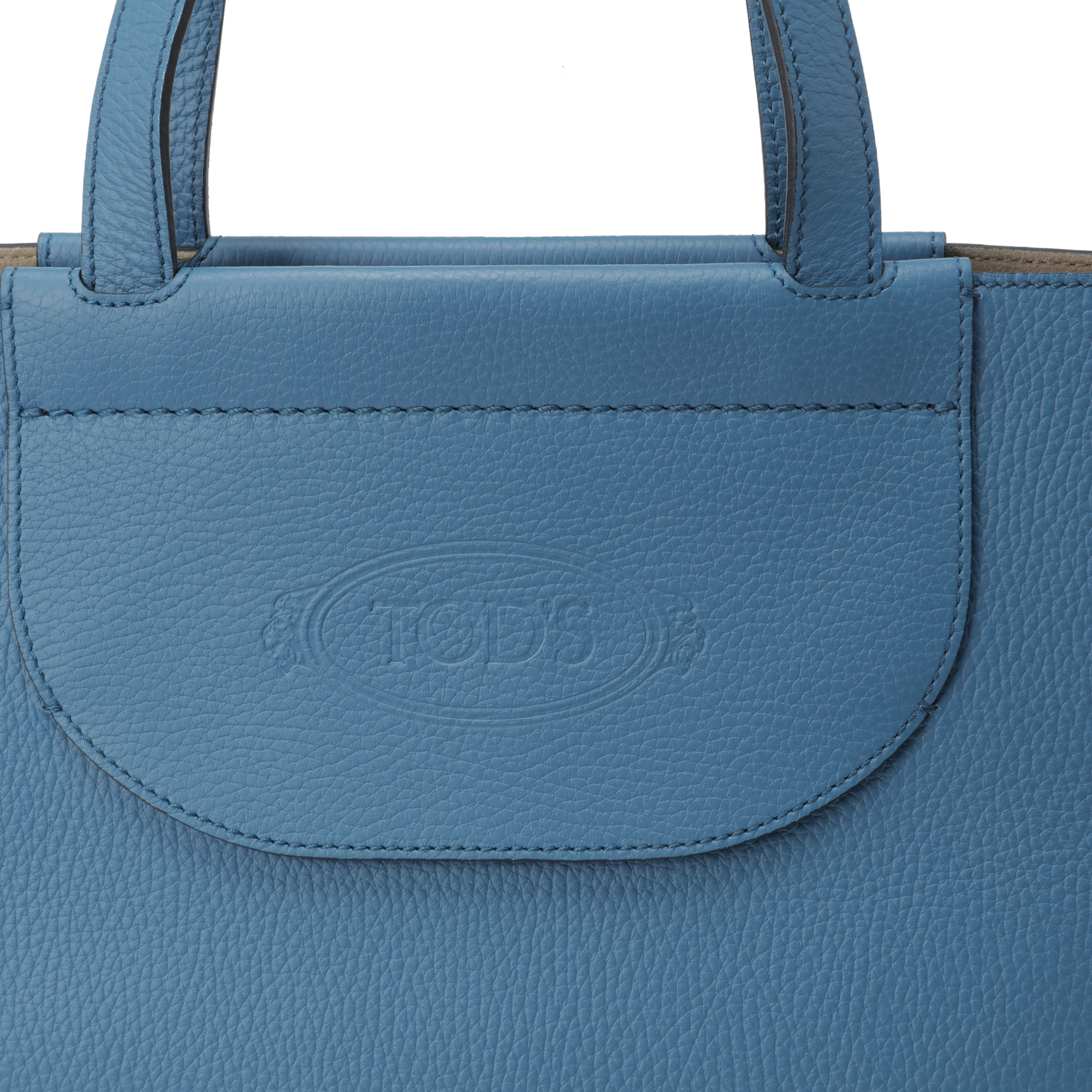 

Leather tote bag, Blue
