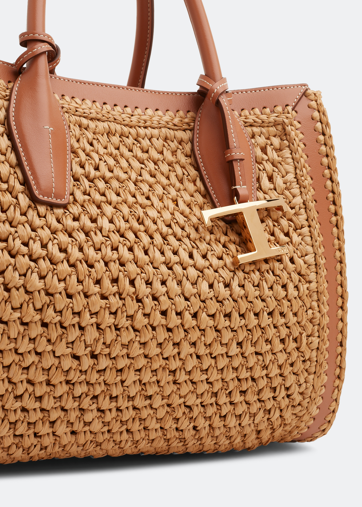 

Timeless raffia shopping bag, Brown