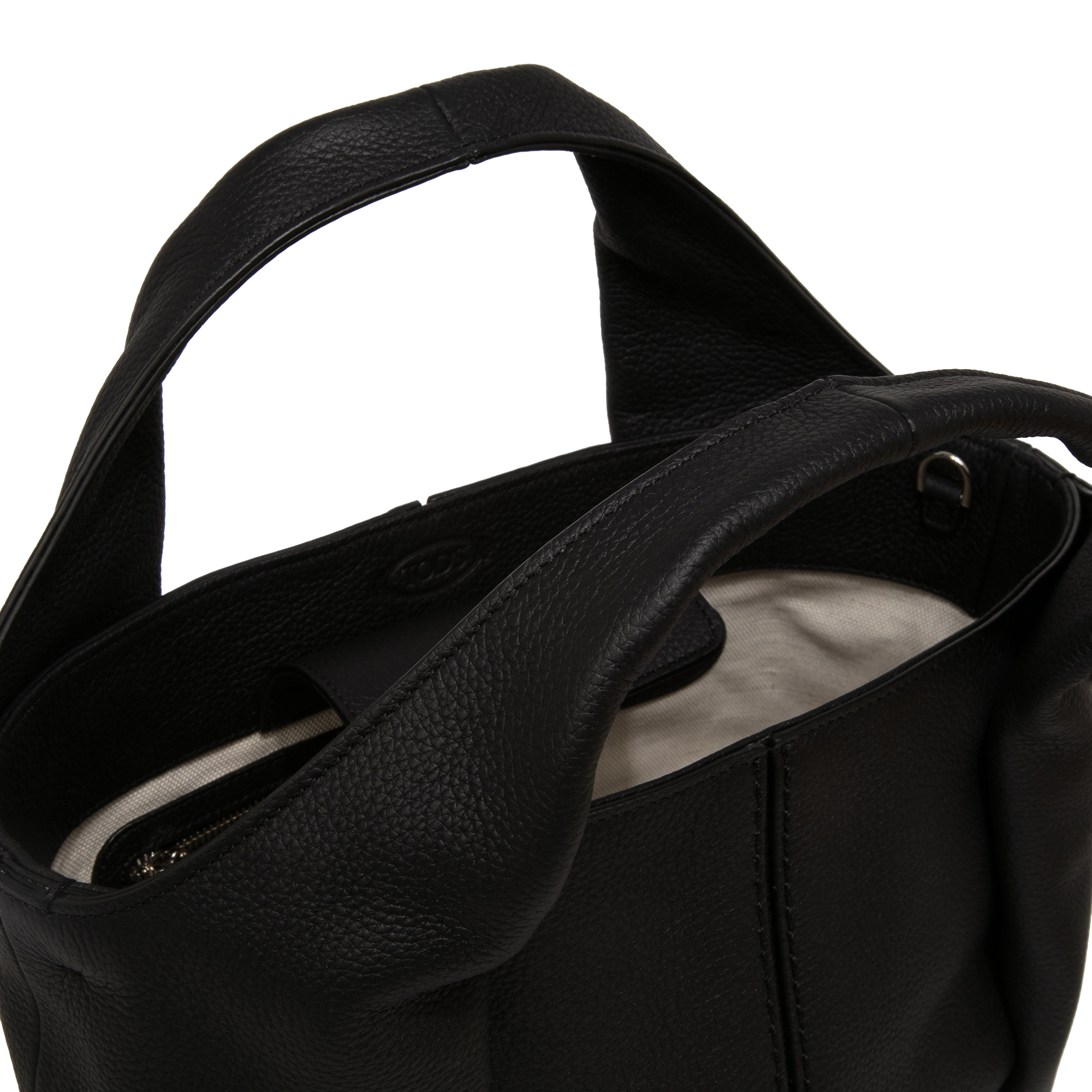 

Shirt mini shopping tote bag, Black