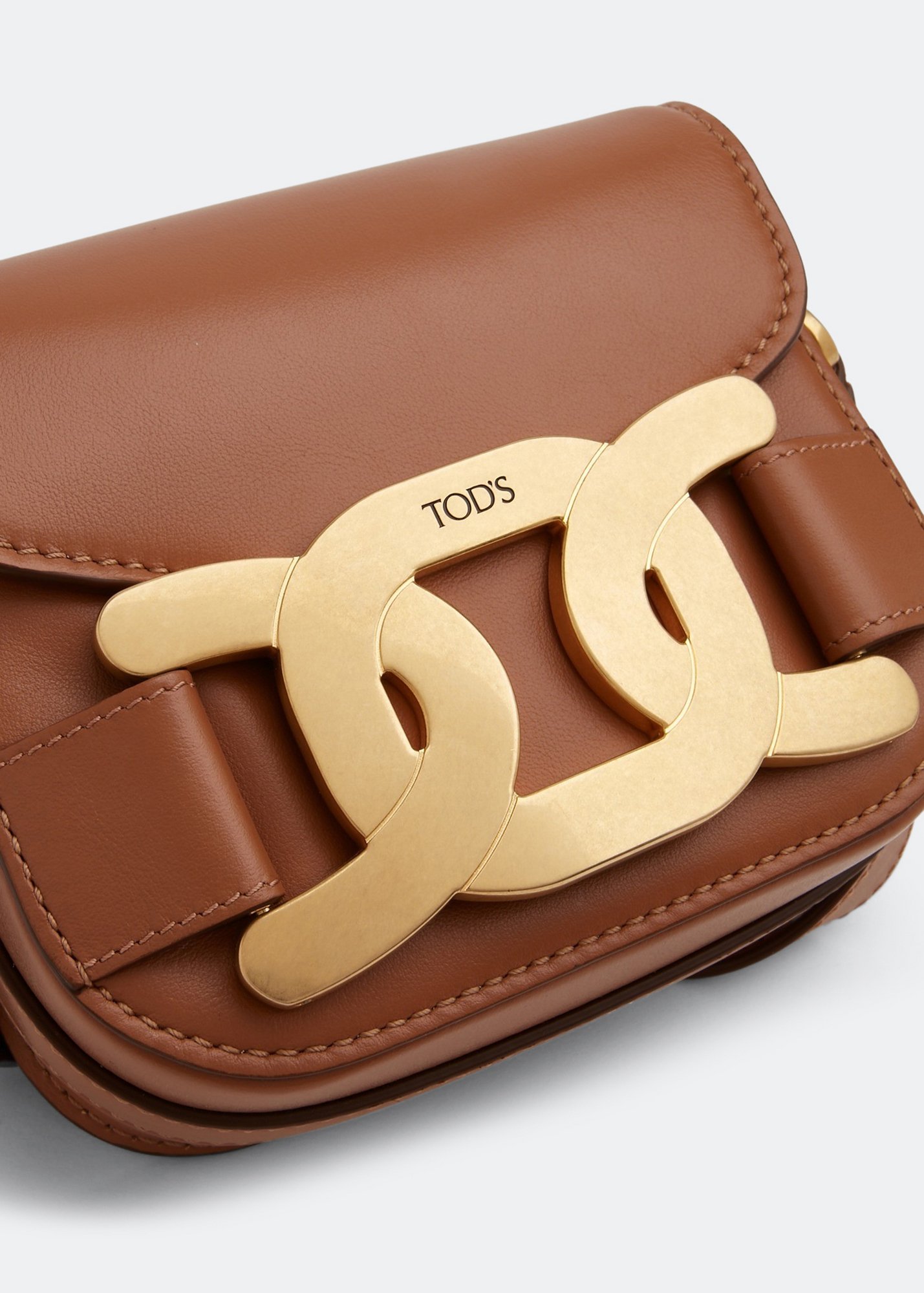 

Mini leather crossbody bag, Brown