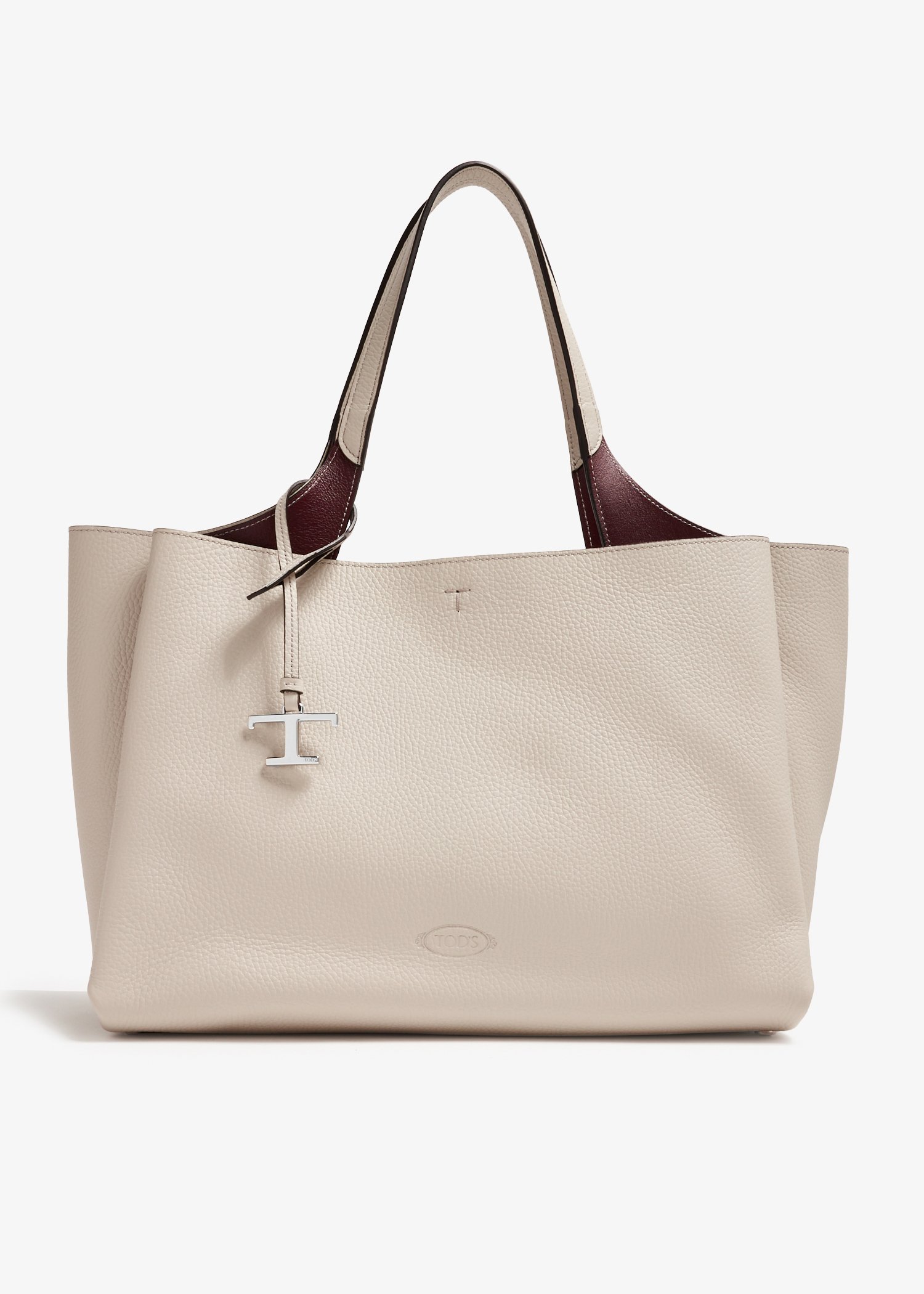 

Leather medium bag, Grey