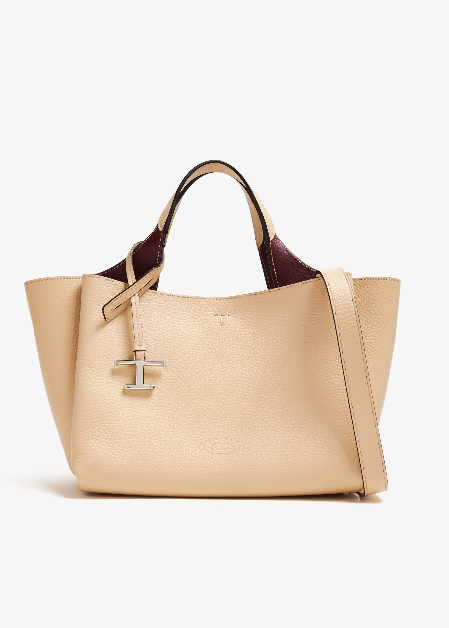 

Leather mini bag, Beige