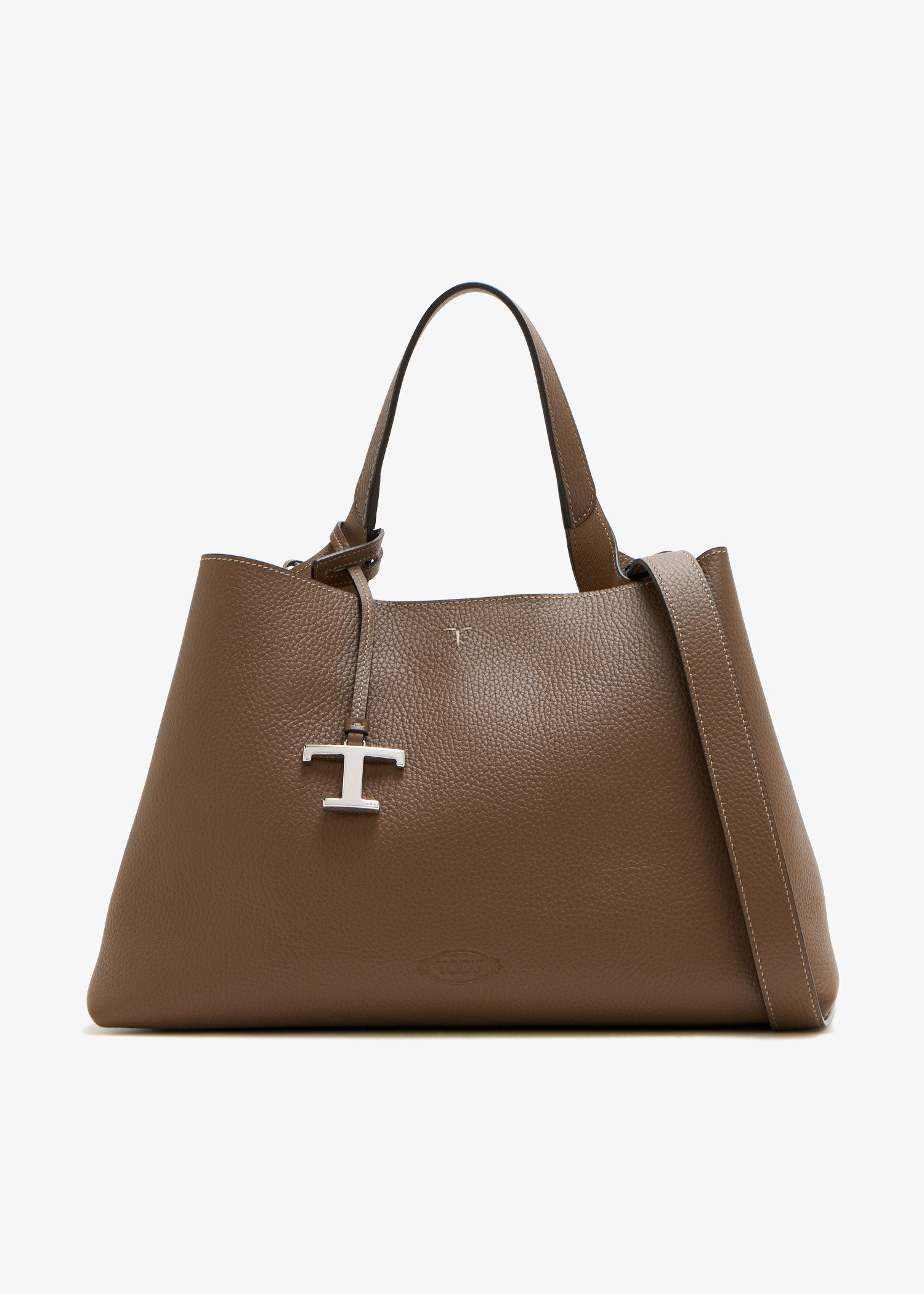 

Leather medium bag, Brown