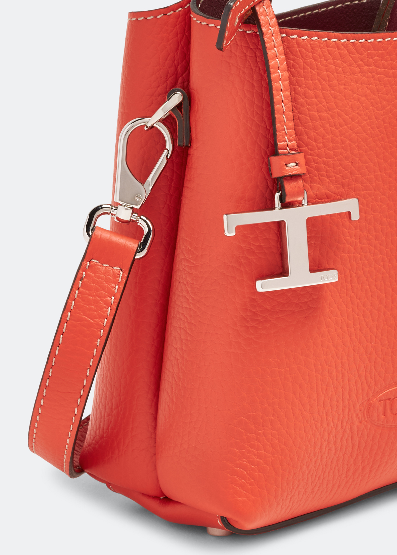 

Leather micro bag, Orange