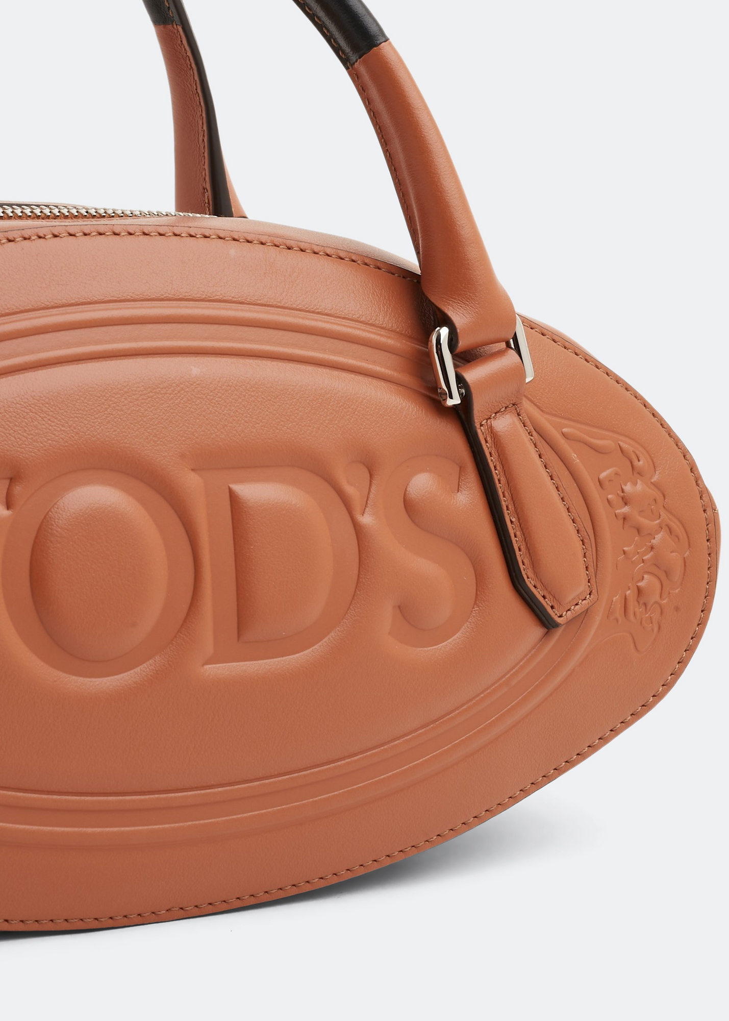 

Boston mini leather bag, Brown