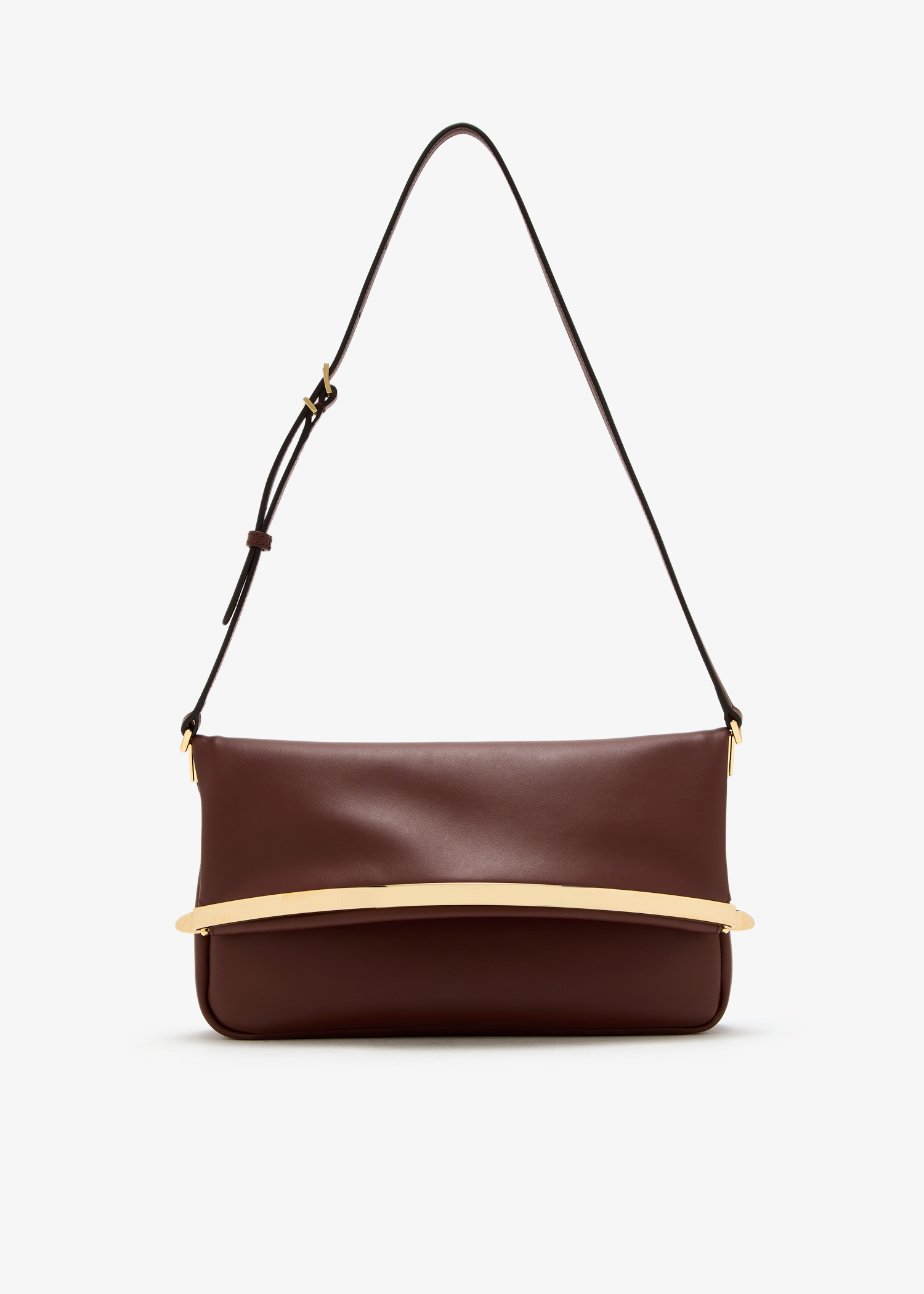 

Magenta small flap bag, Brown