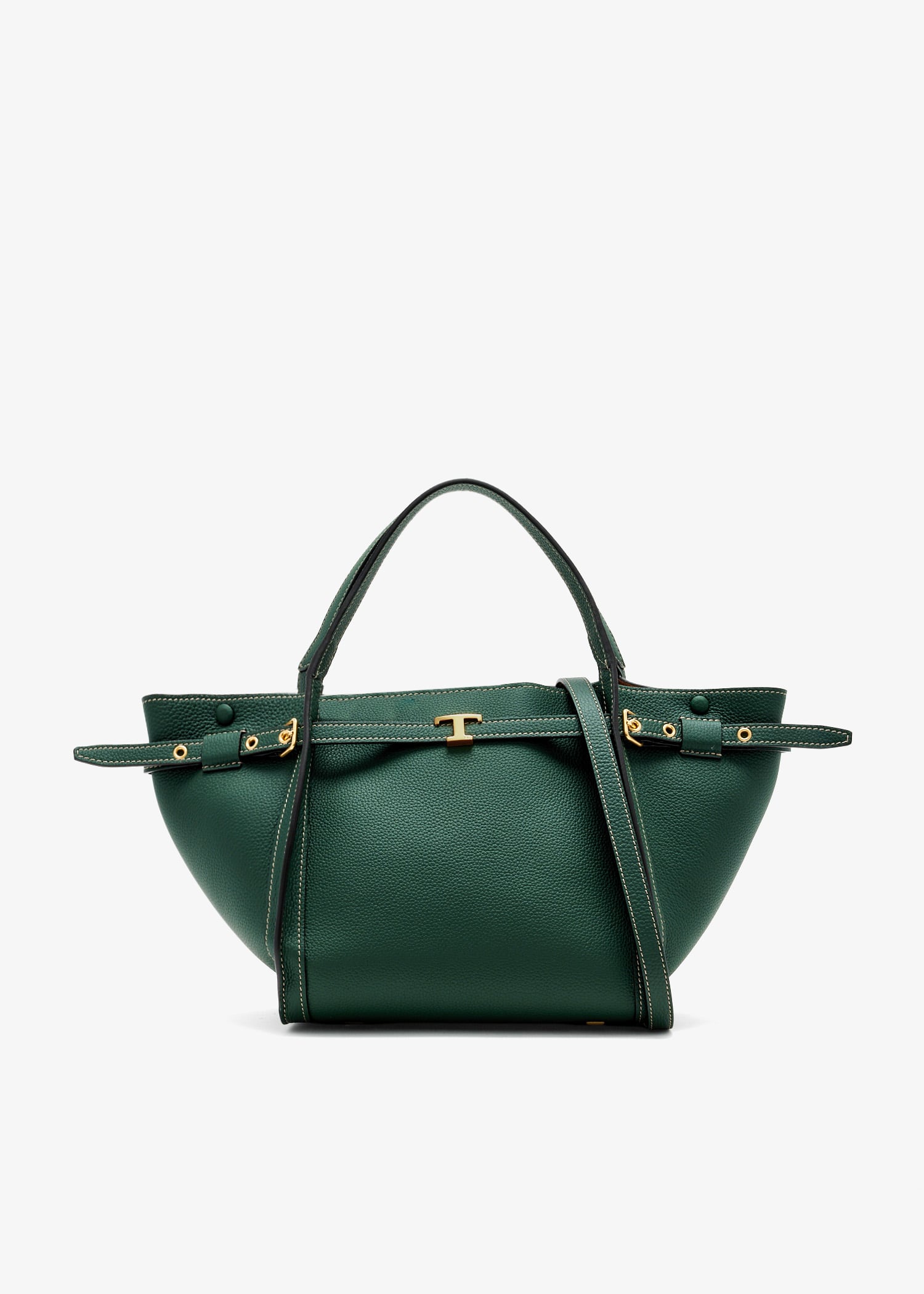 

Small leather shopping bag, Green
