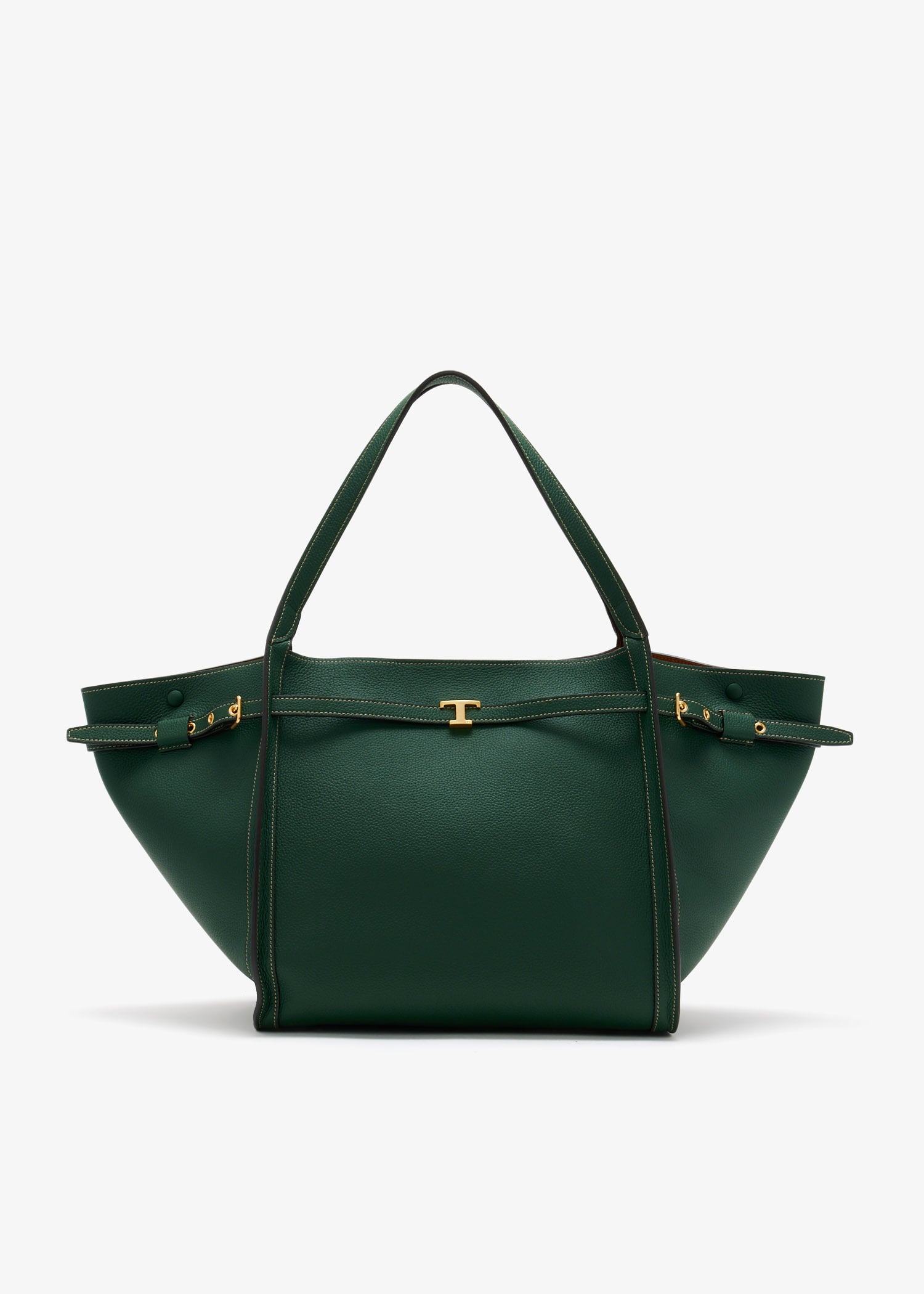 

Leather shopping bag, Green