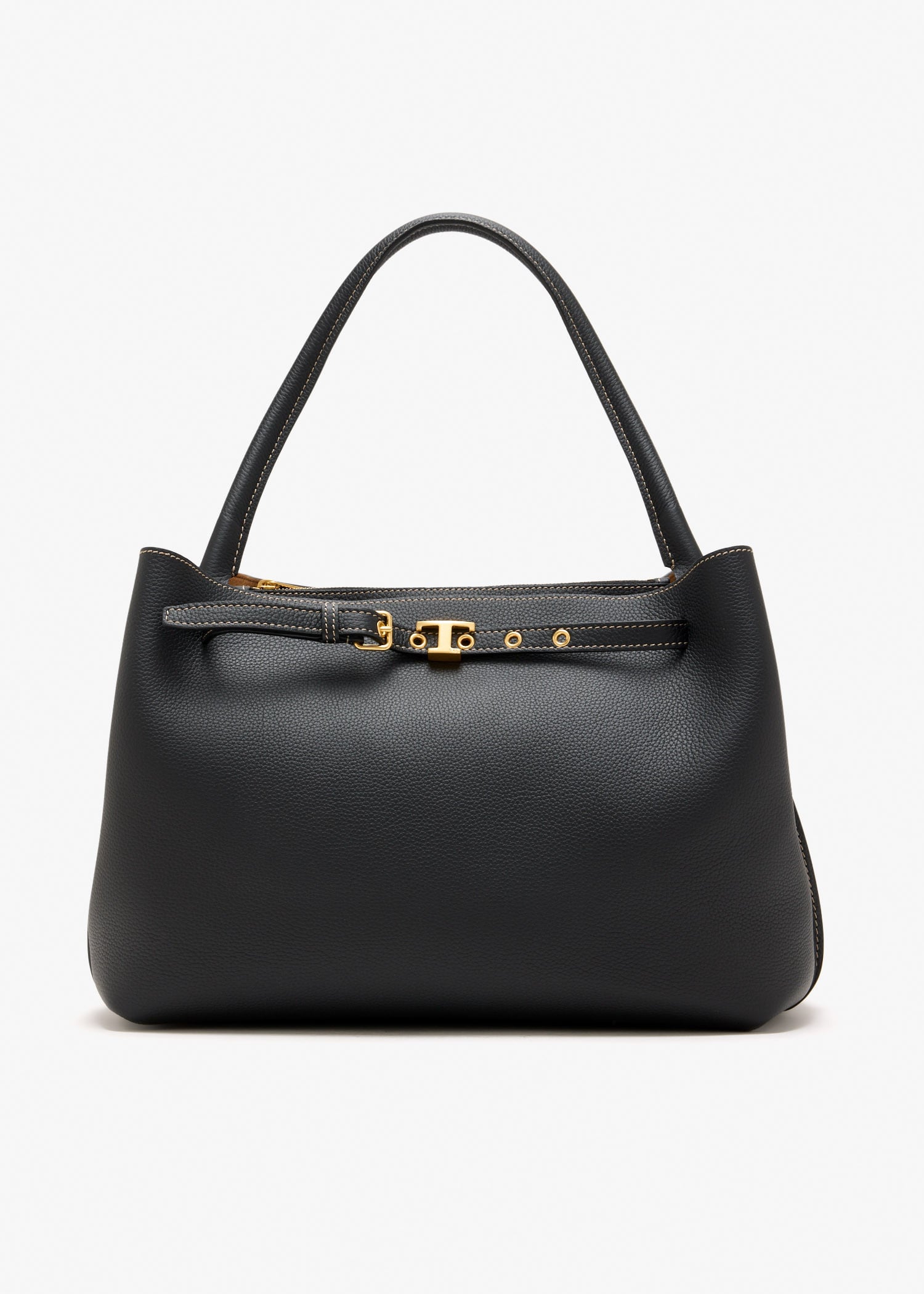

Leather small handbag, Black