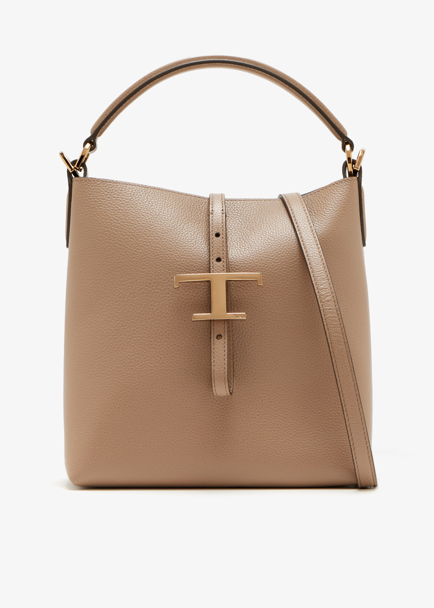 

T Timeless mini bucket bag, Beige