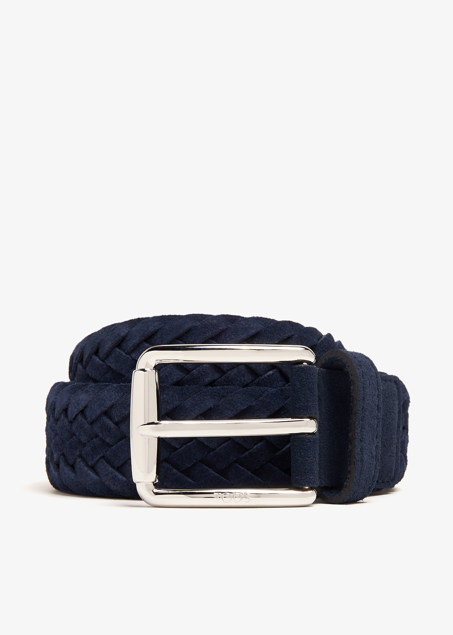 

Braided suede belt, Navy