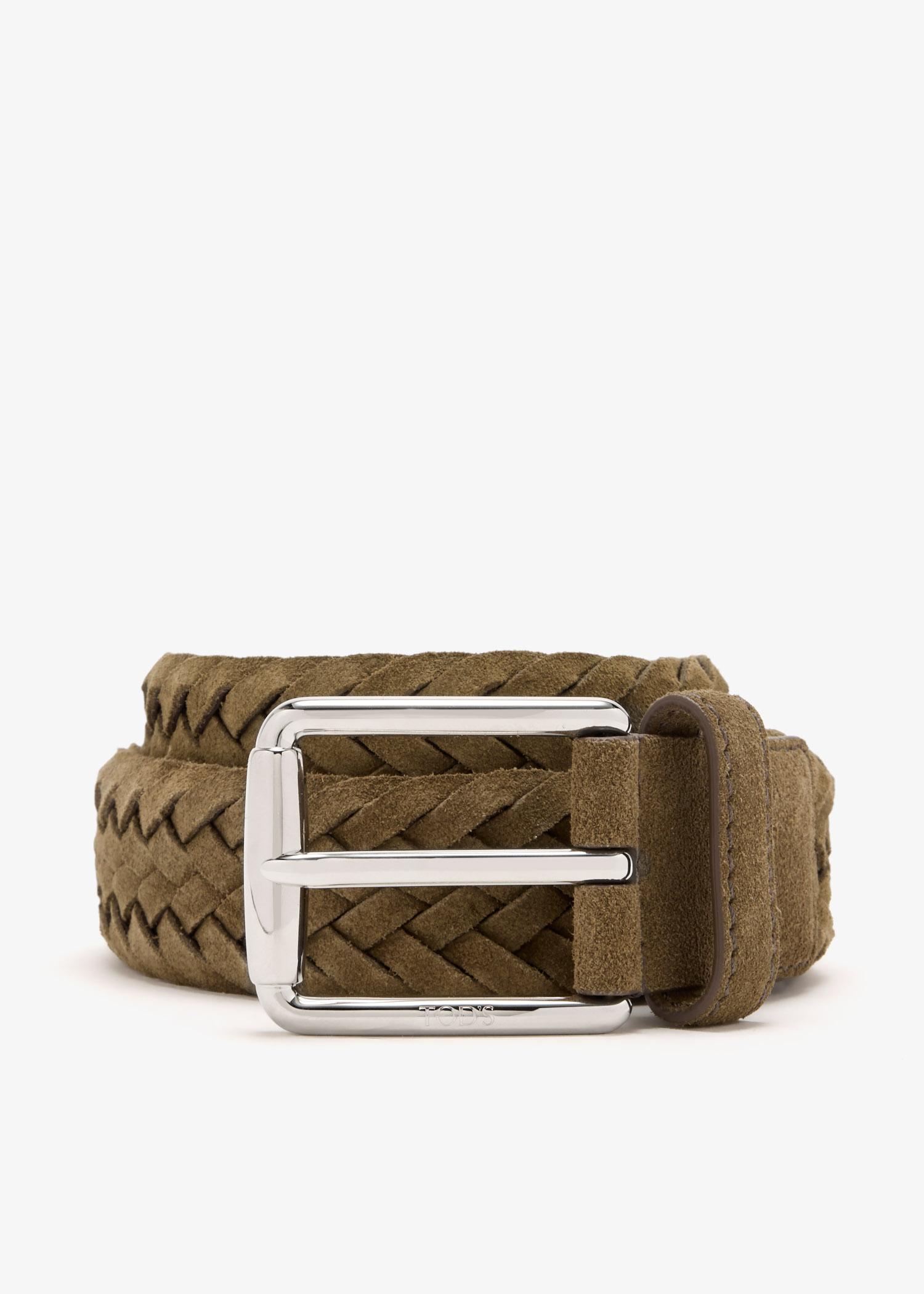 

Braided suede belt, Khaki