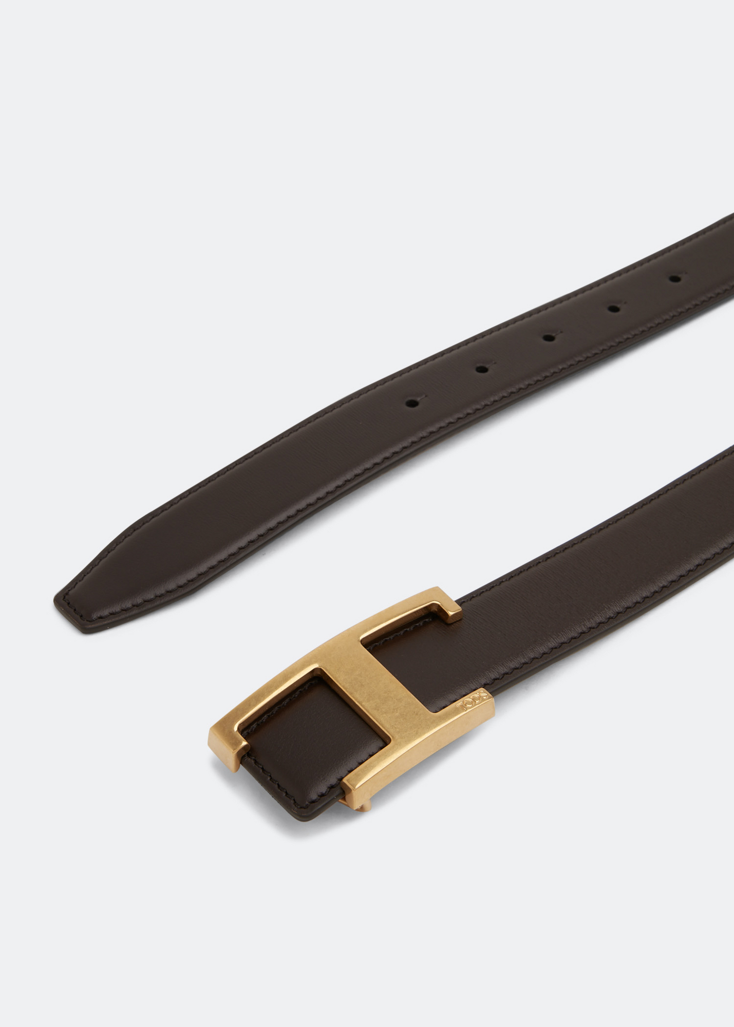 

Reversible leather belt, Brown