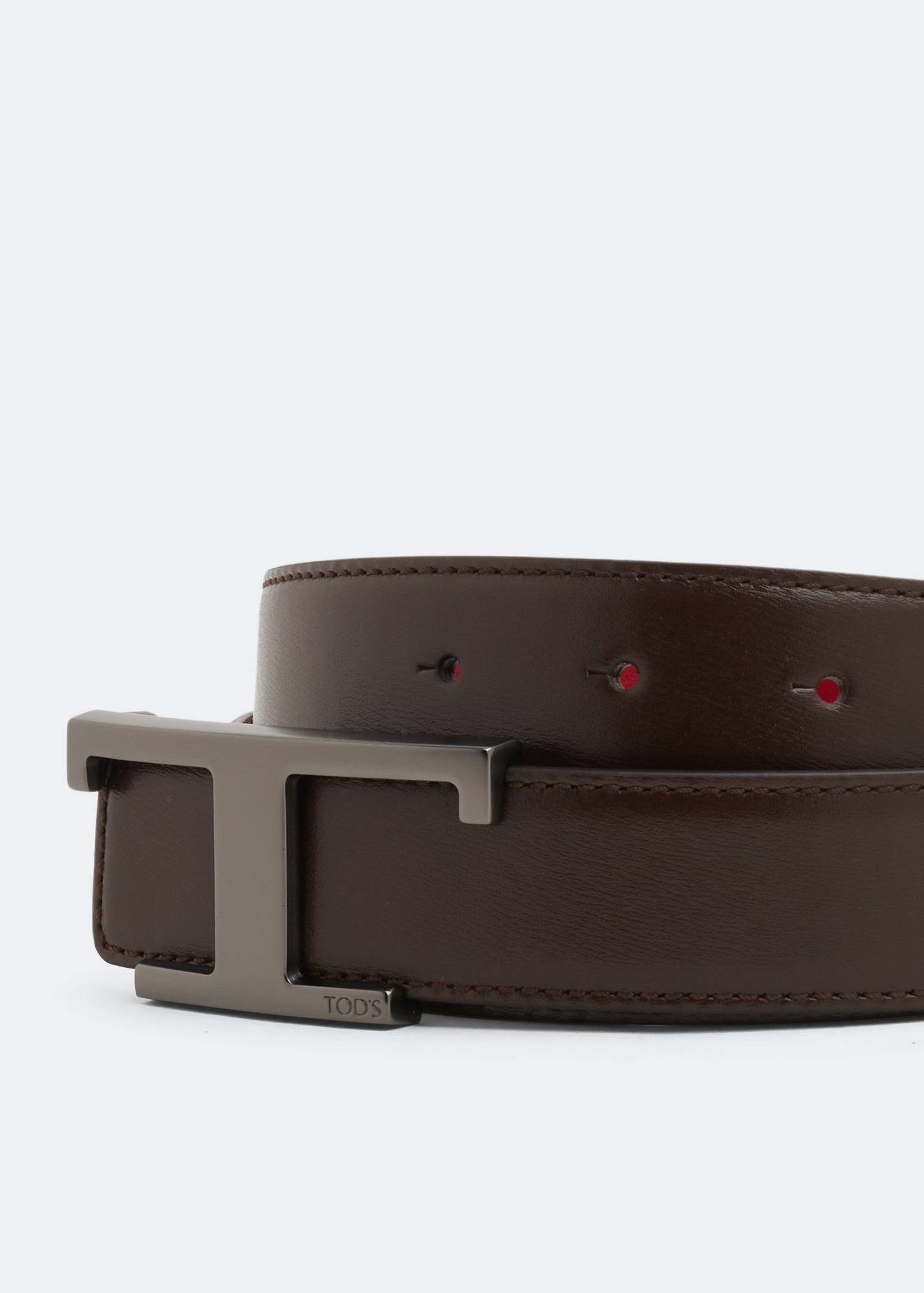 

Monogram leather belt, Brown