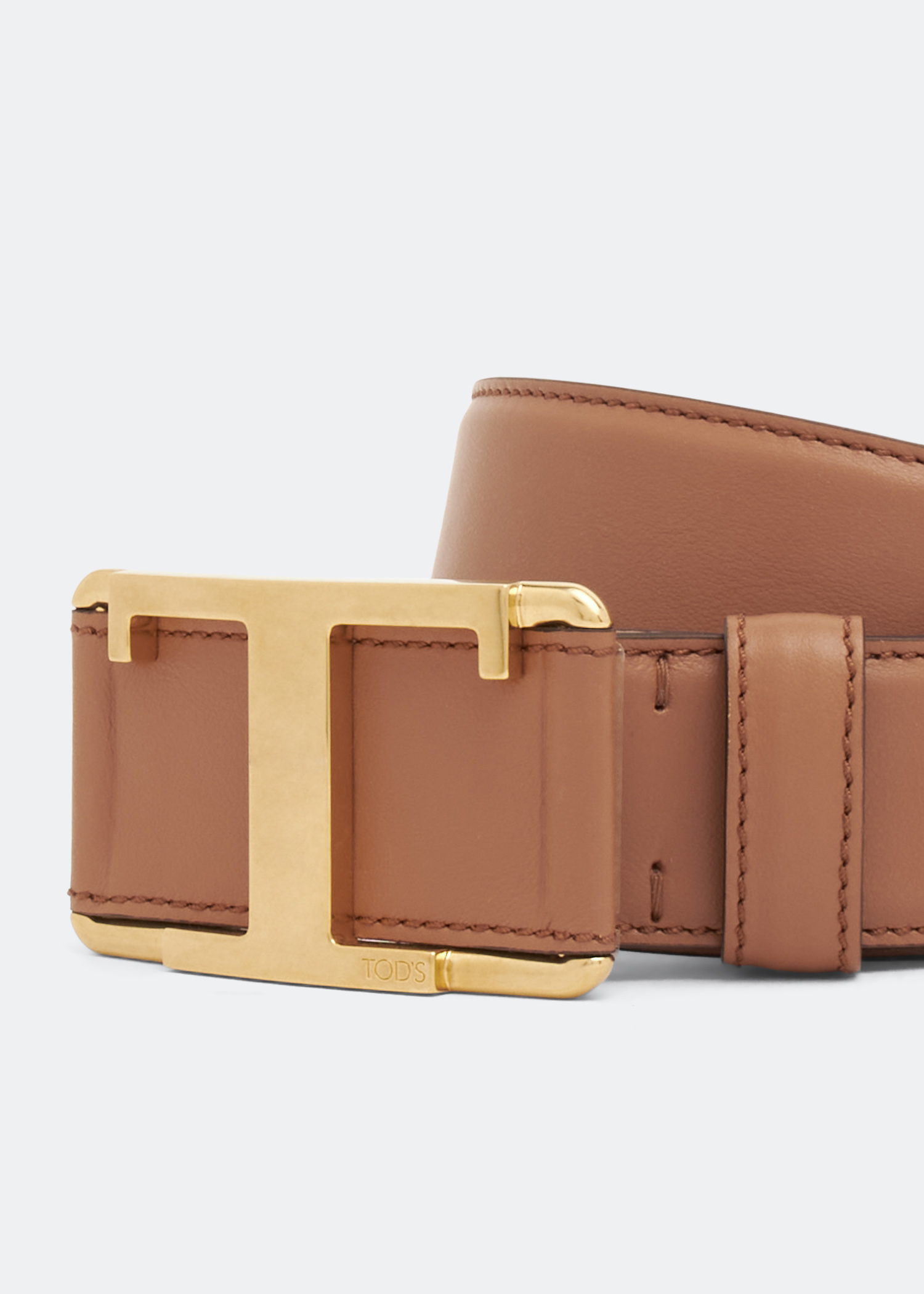 

T Timeless leather belt, Brown