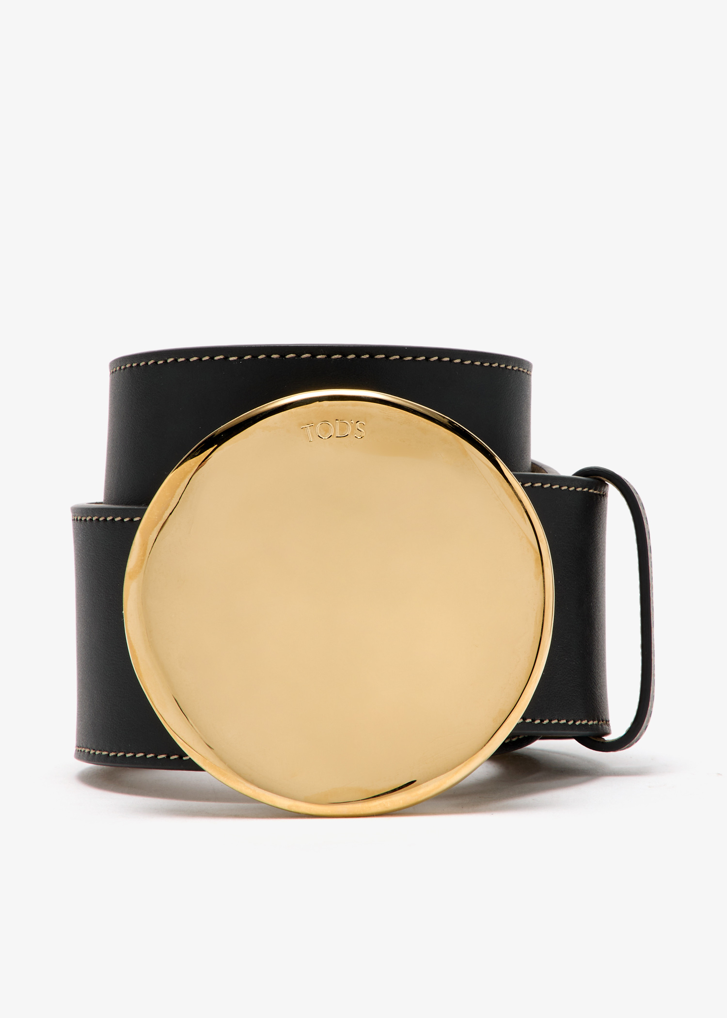 

Coin buckle belt, Black