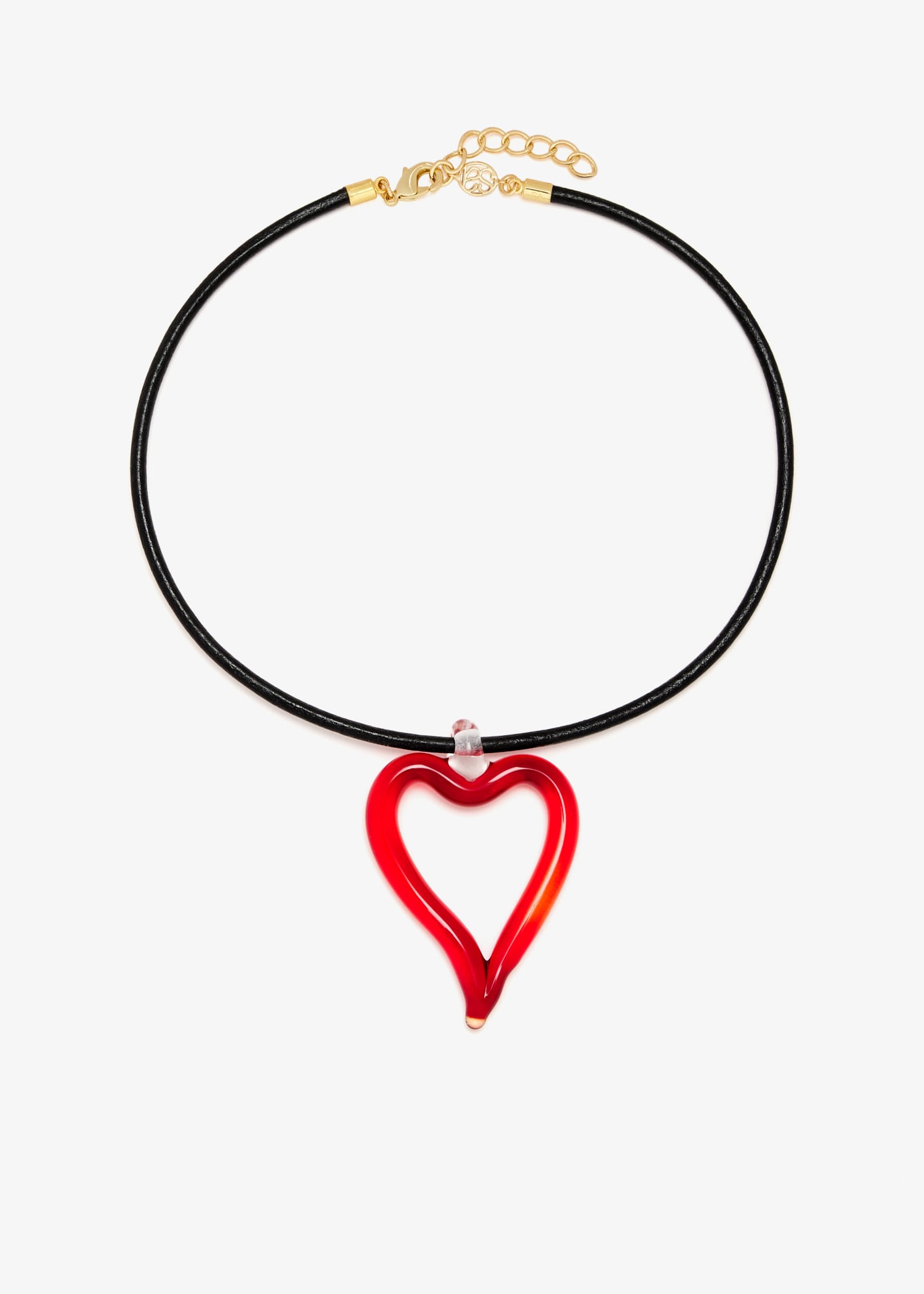 

XL Heart of Glass necklace, Black