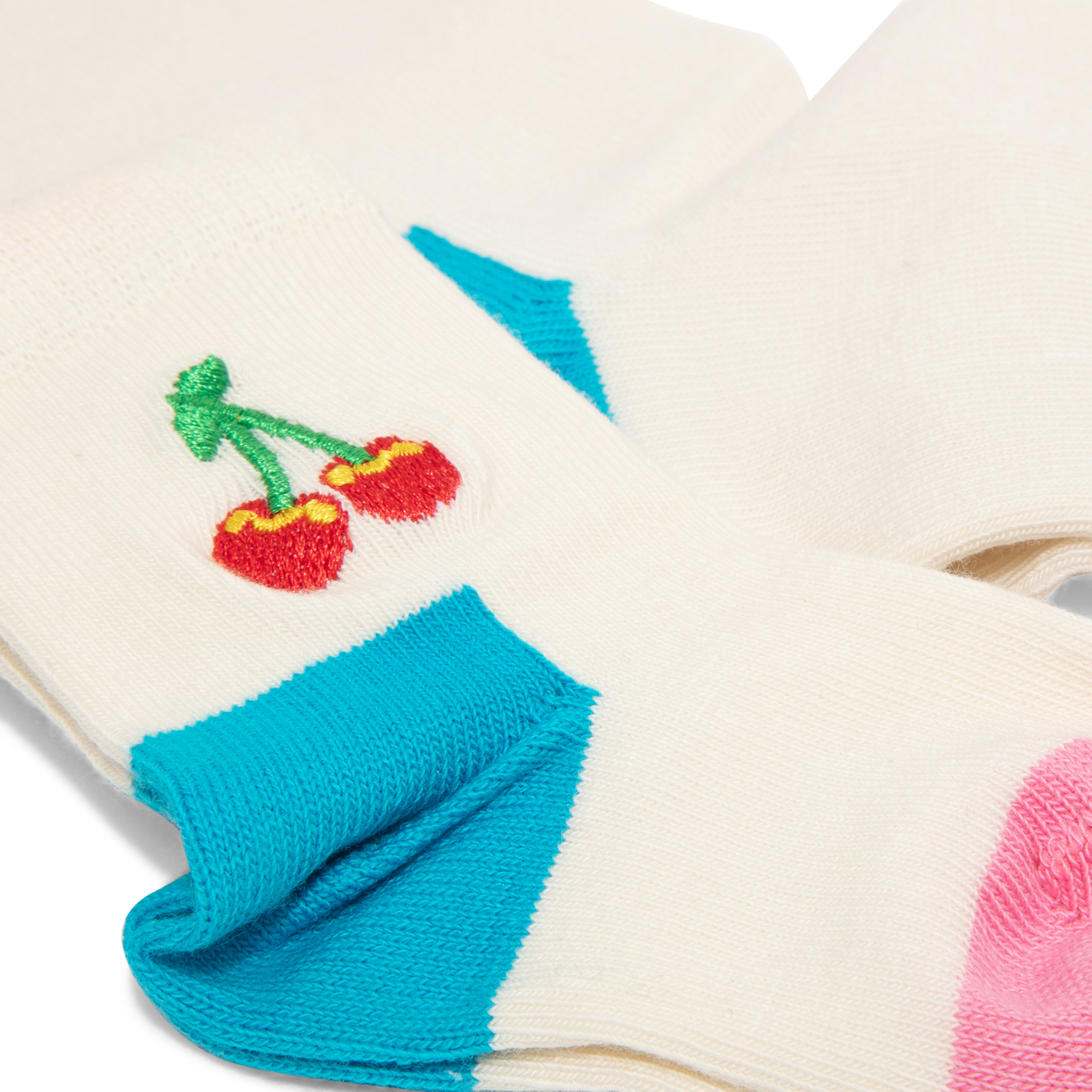 

2 Pack Mini-Me Cherry Crew socks, Multicolored