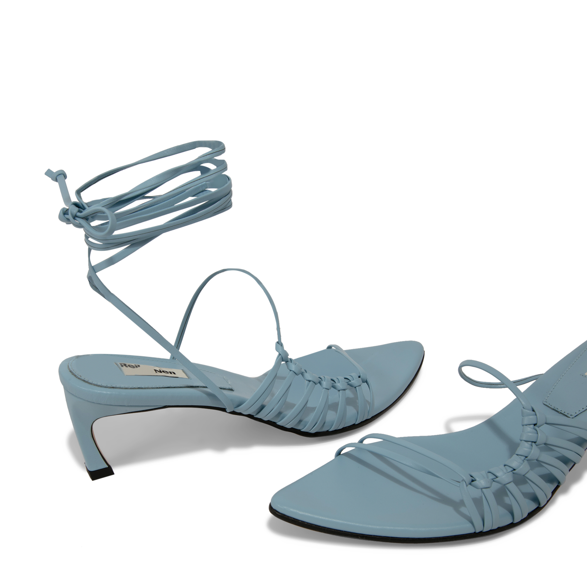 

Knot leather sandals, Blue