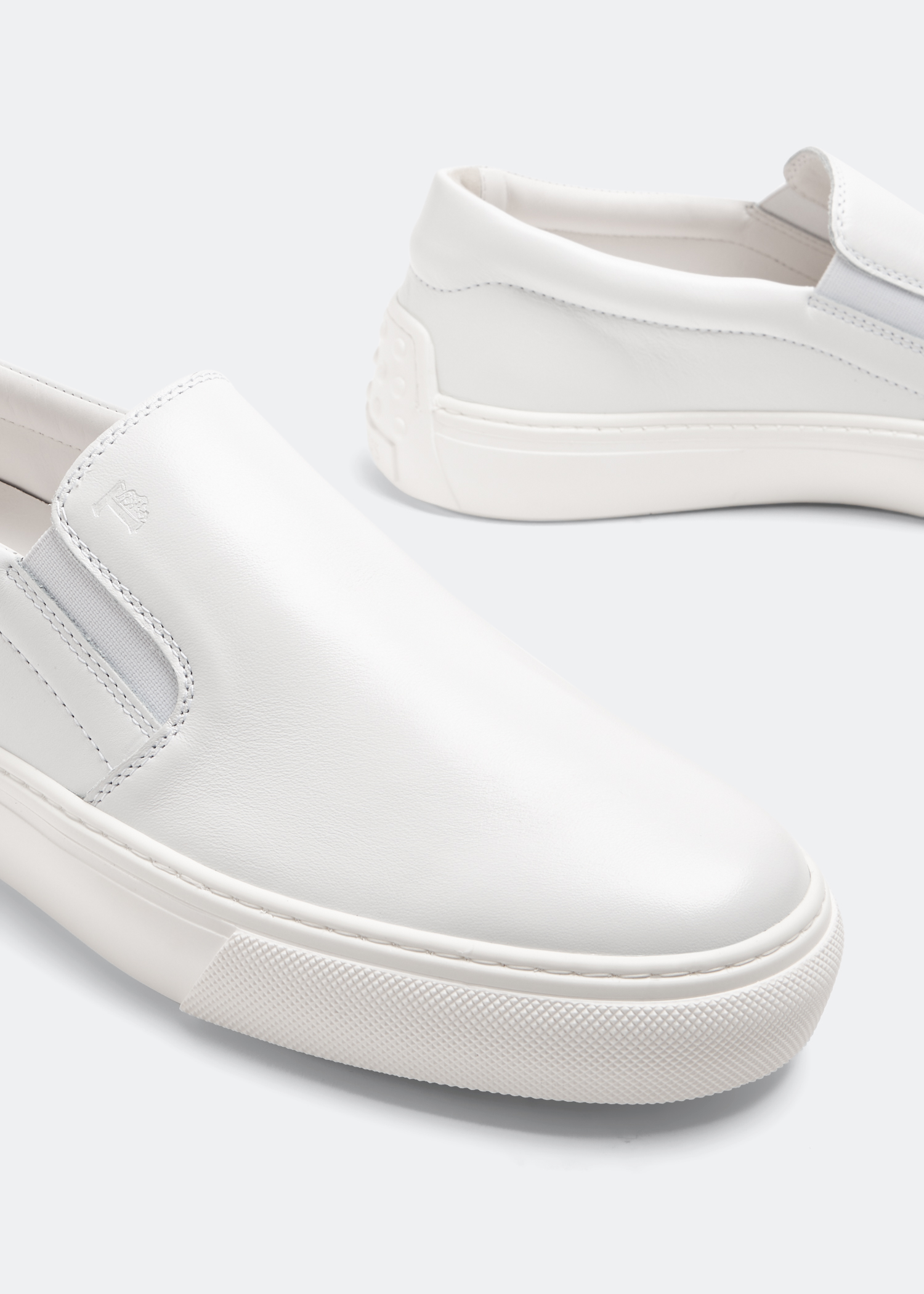 

Slip-on leather sneakers, White