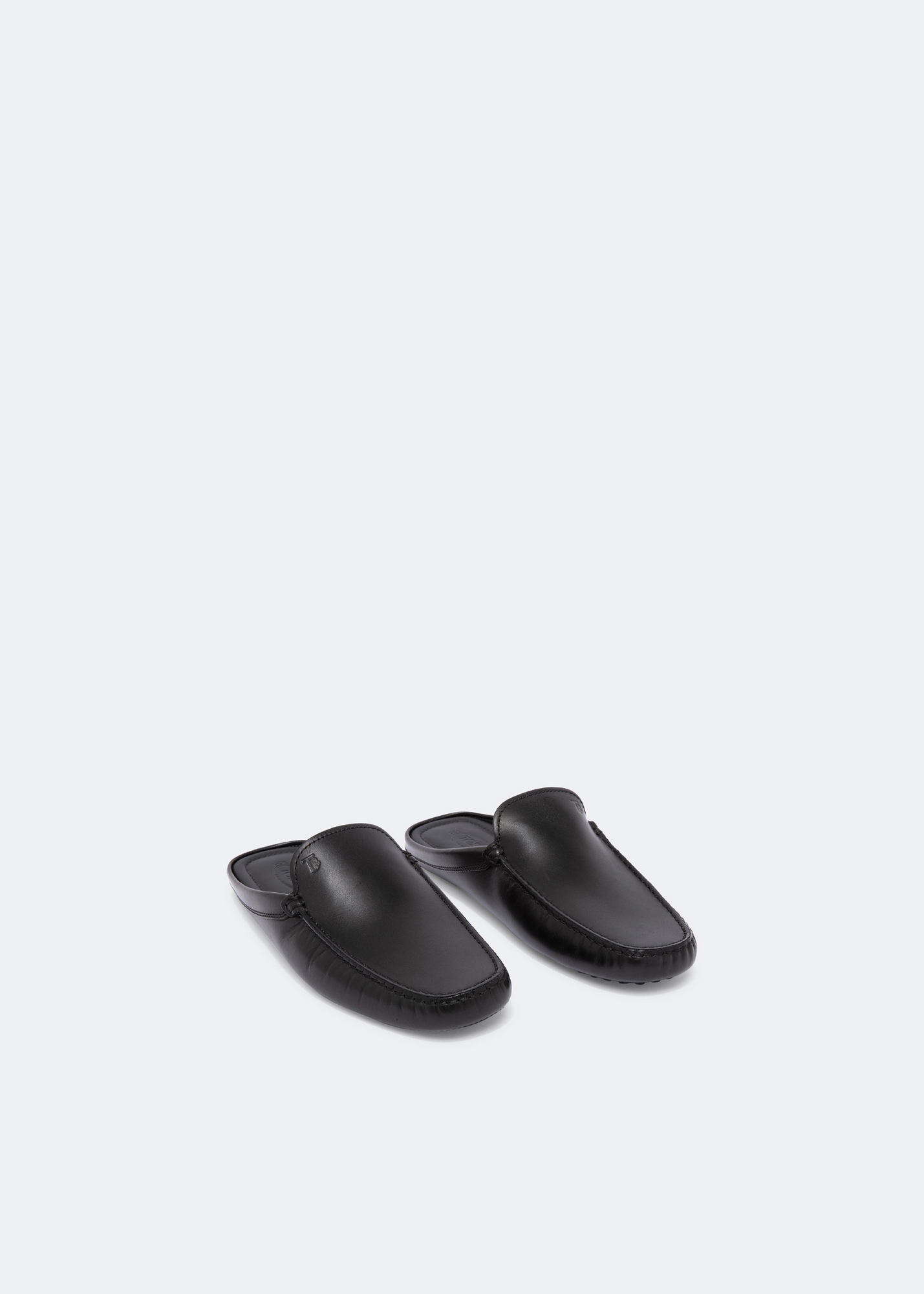 

Leather slippers, Black