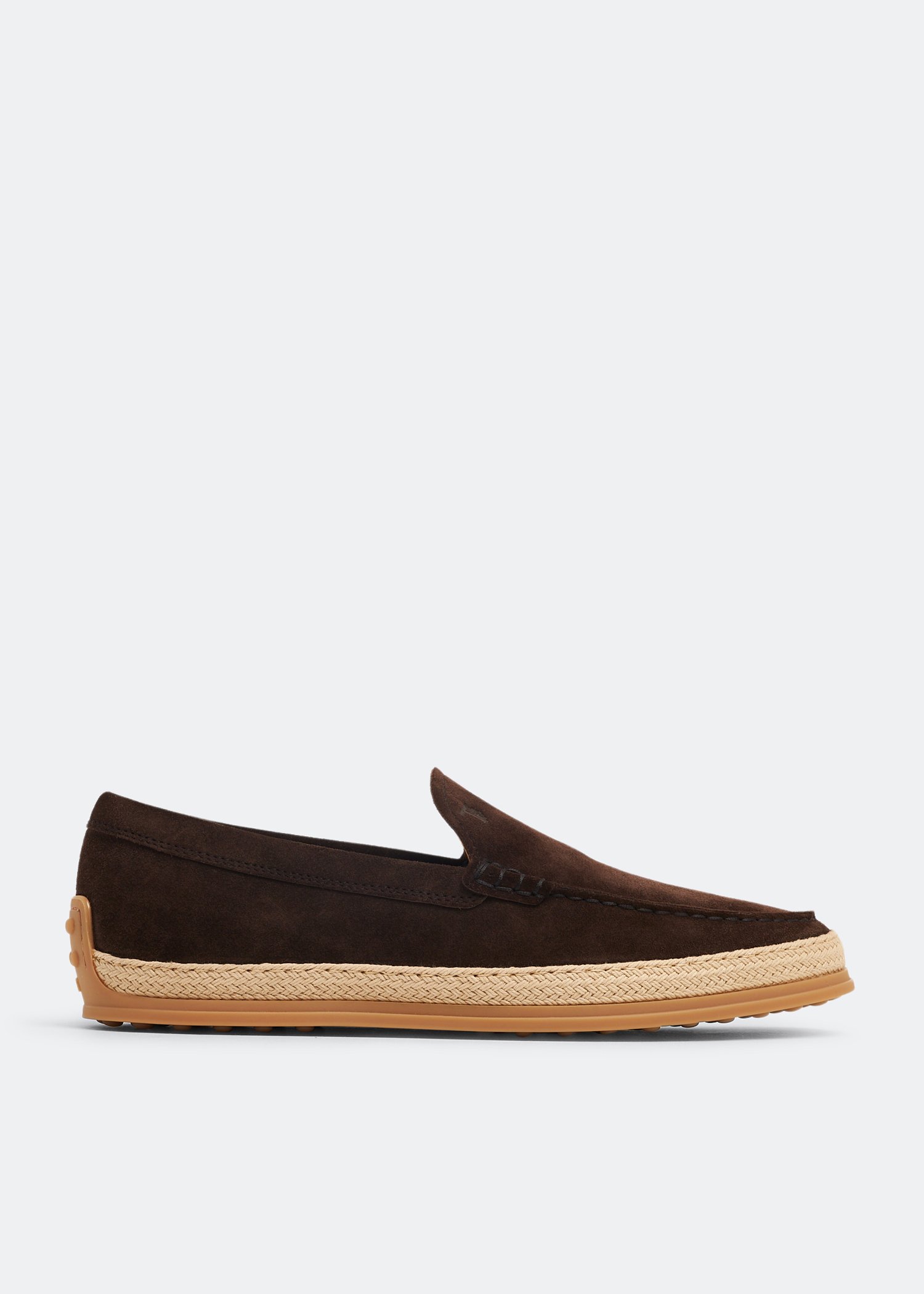 

Suede slip-on loafers, Brown