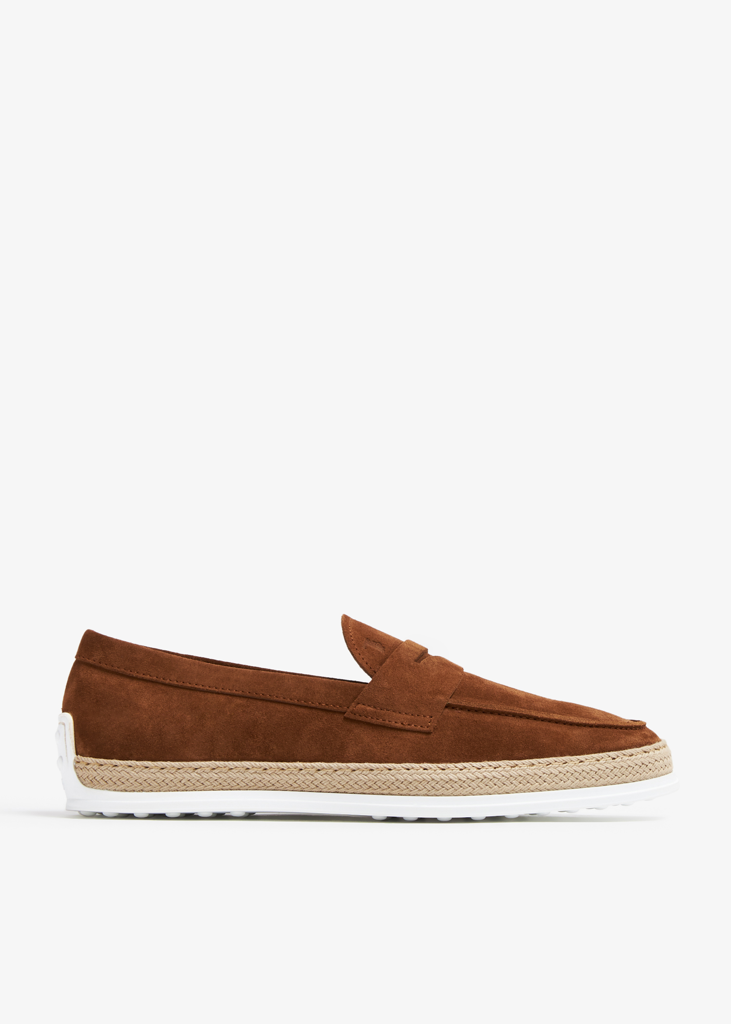 

Suede slip-on loafers, Brown
