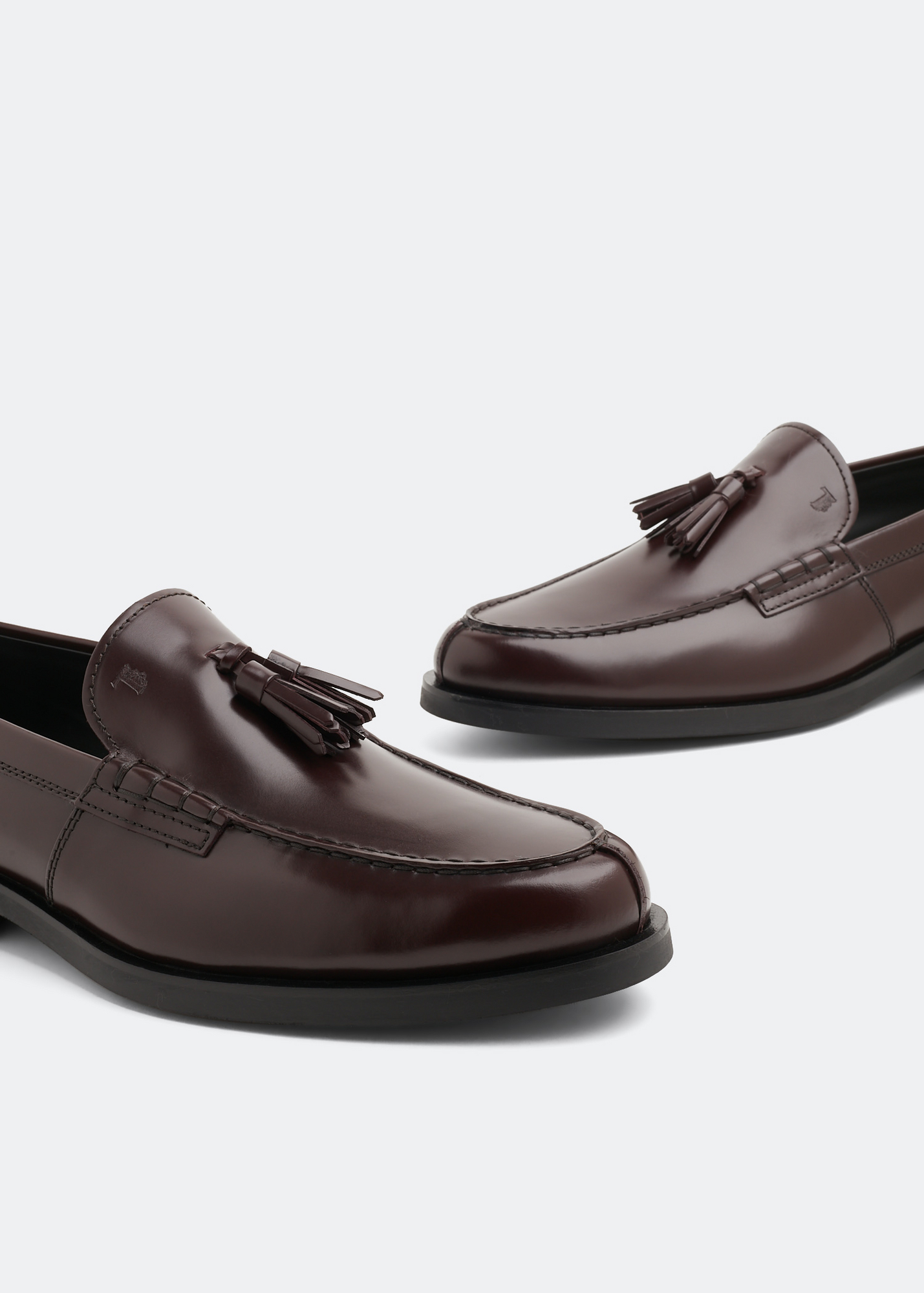 

Leather tassel loafers, Burgundy