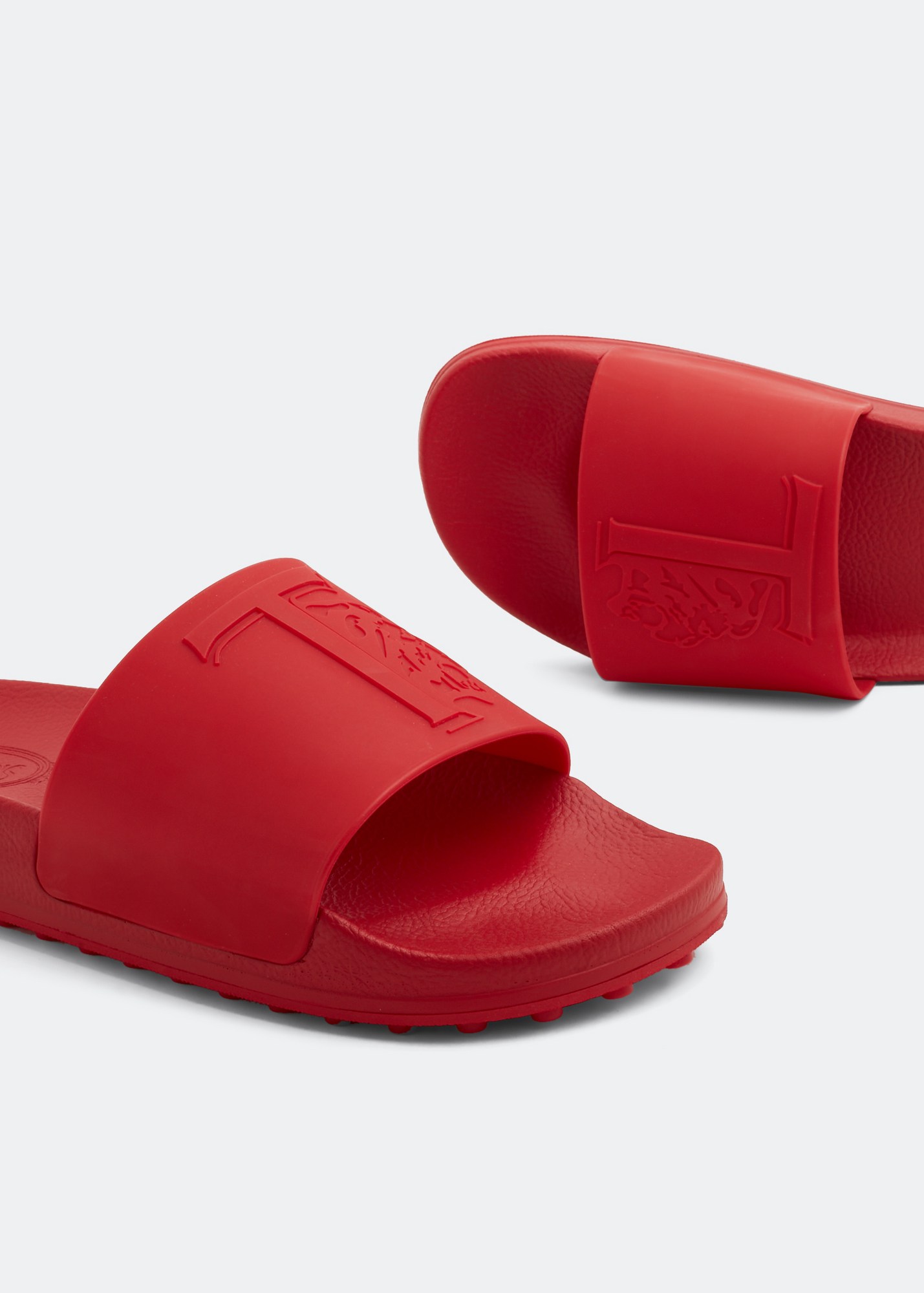 

Monogram rubber slides, Red