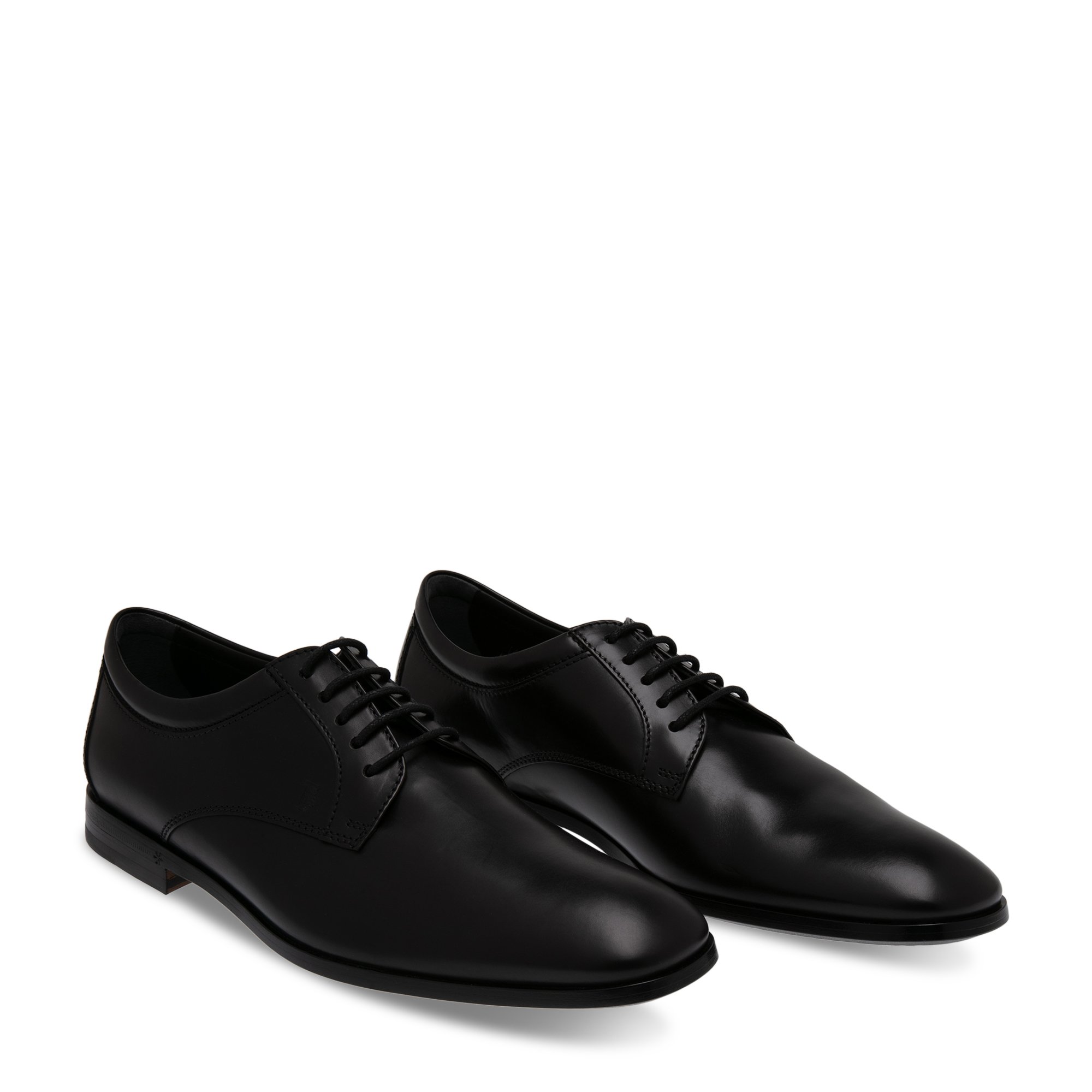 

Leather Derby shoes, Black