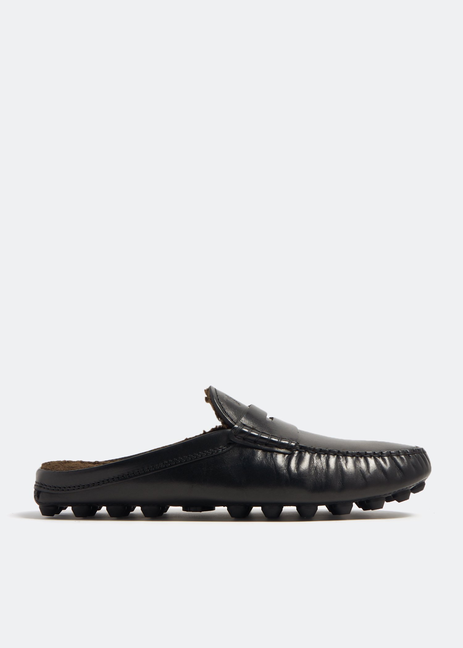 

Gommino bubble leather mules, Black