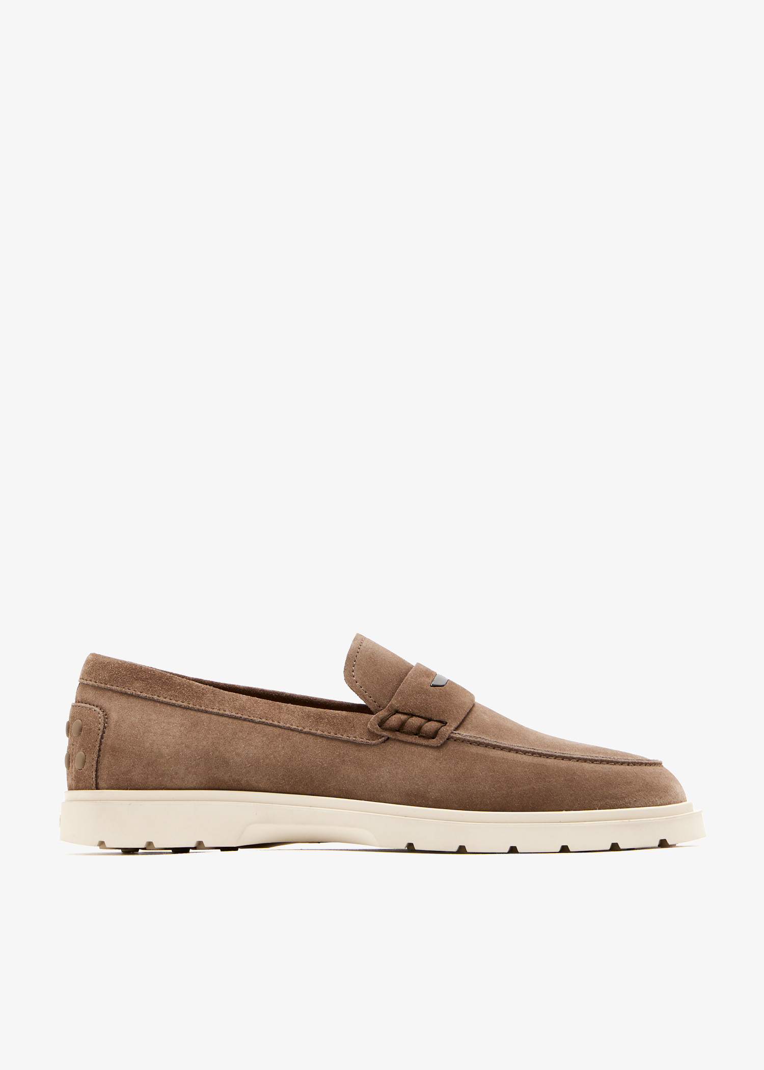 

Suede loafers, Taupe