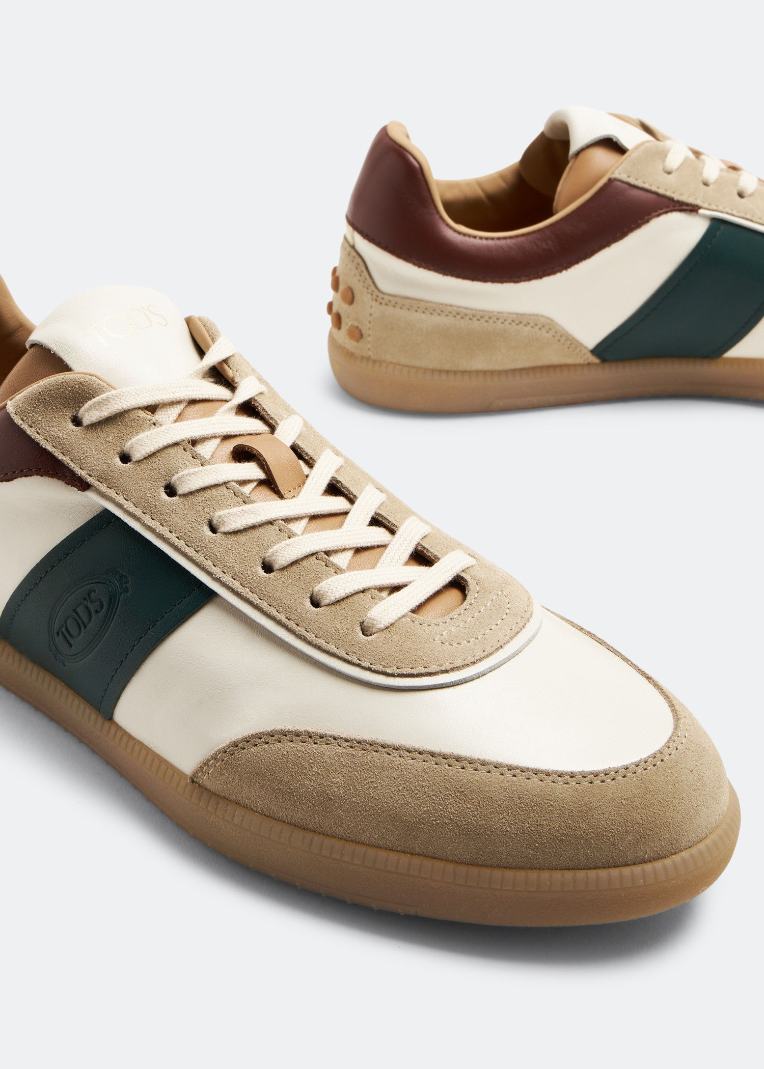 

Tabs leather sneakers, Beige