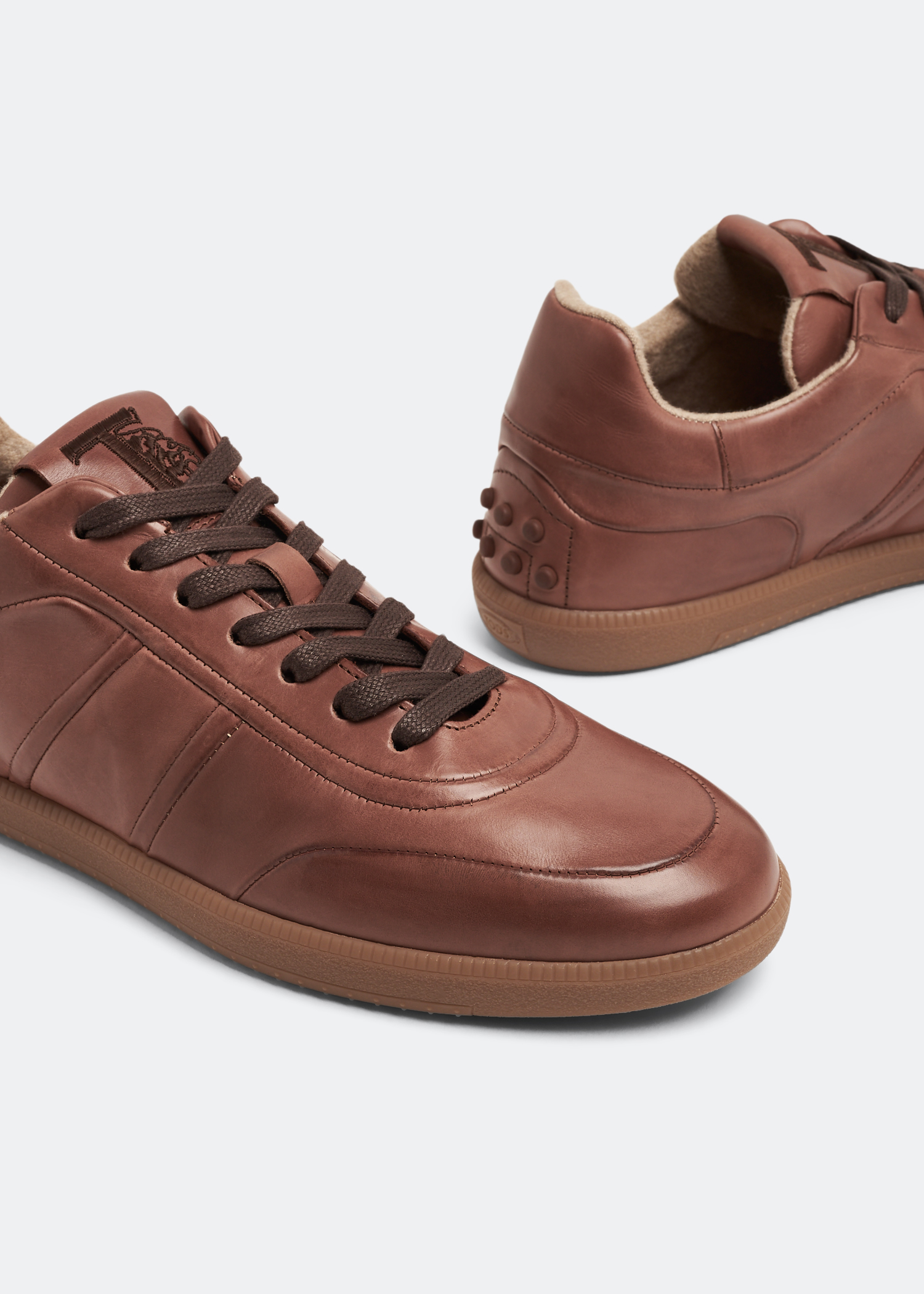 

Tabs leather sneakers, Brown