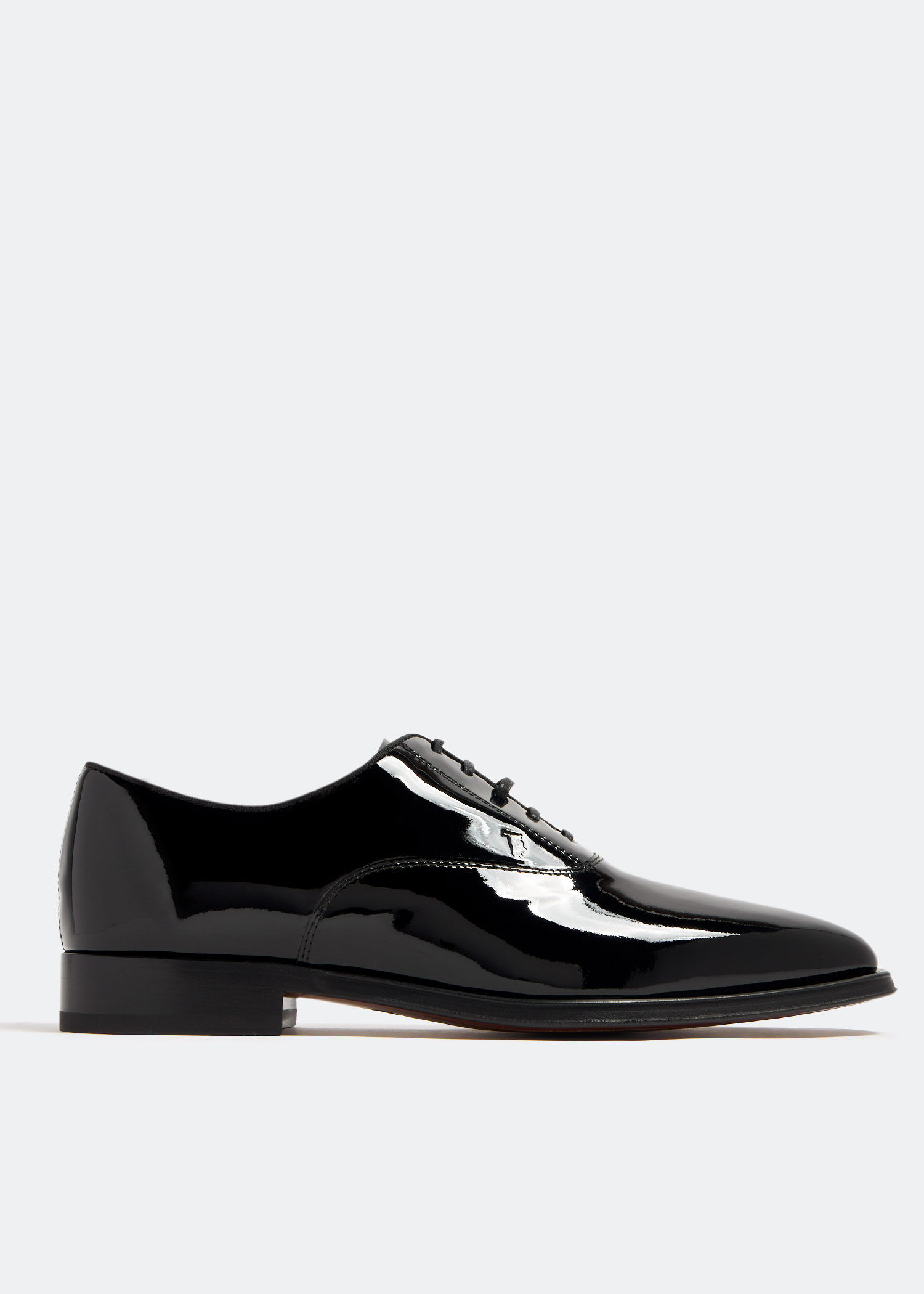 

Oxford patent leather lace-up shoes, Black