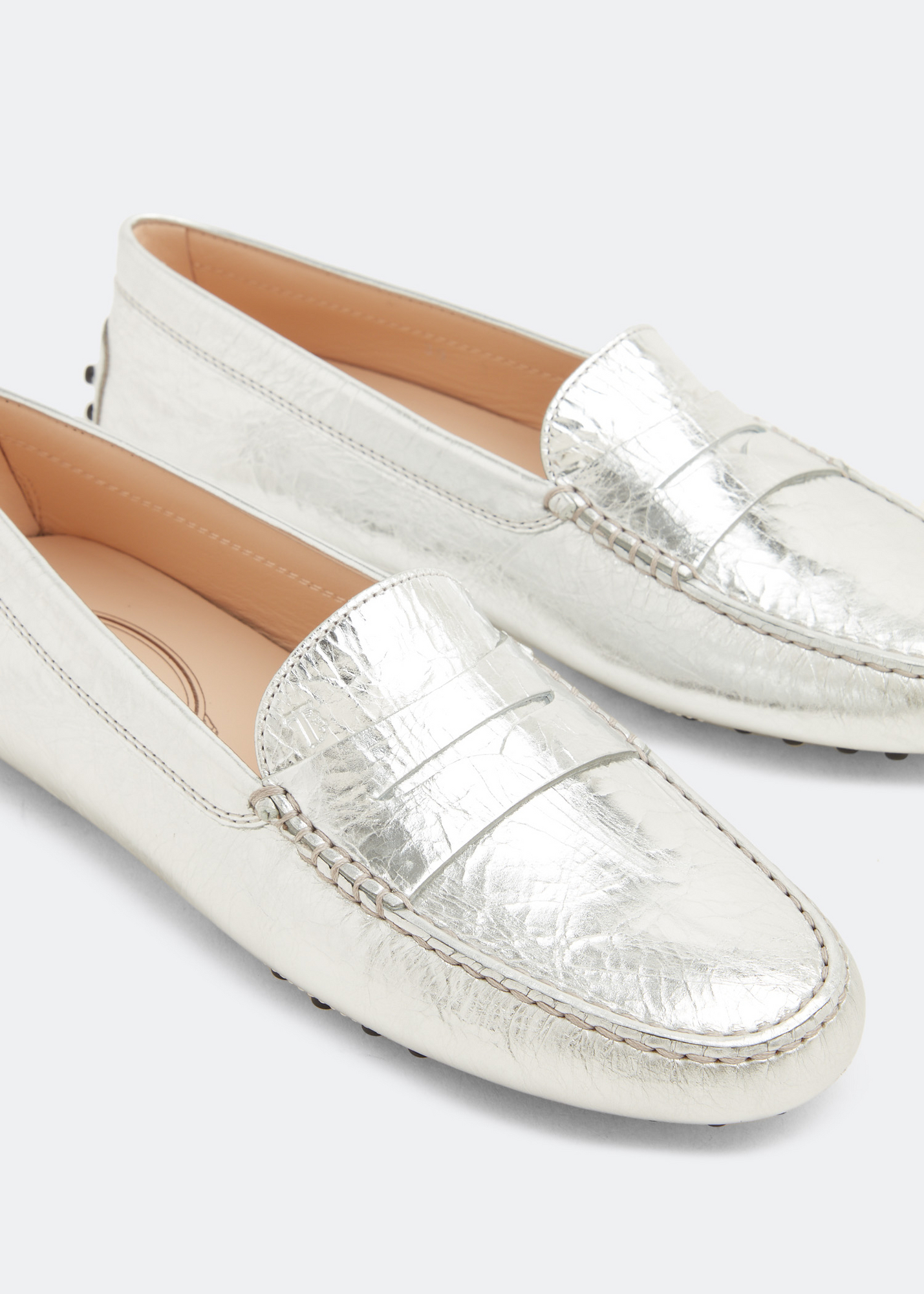 Tod s Gommino driving loafers for Women Silver in UAE Level Shoes