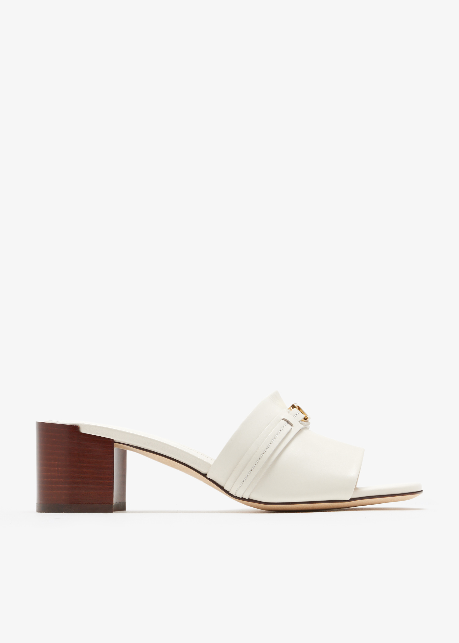 

T Timeless leather mules, White