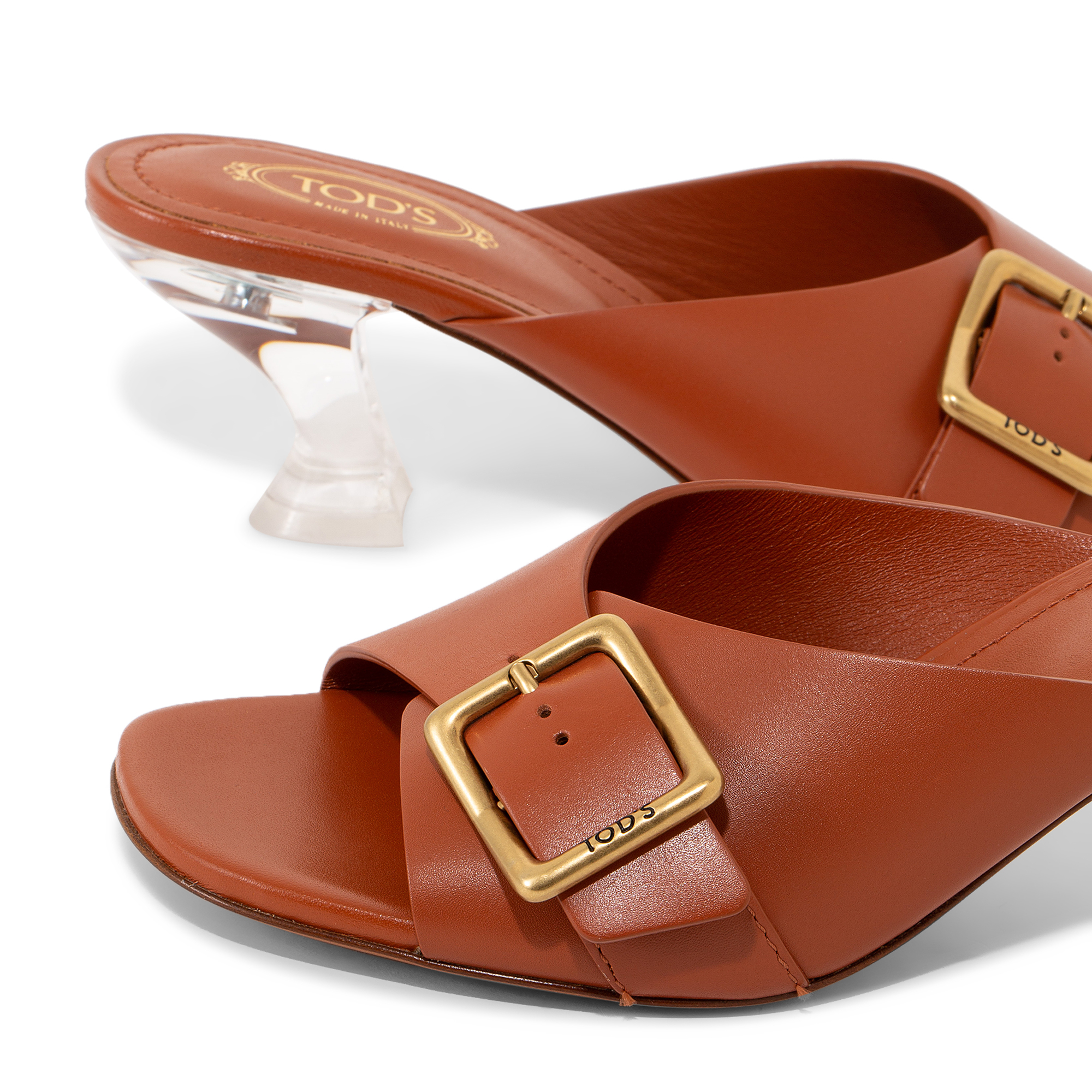 

Leather sandals, Brown