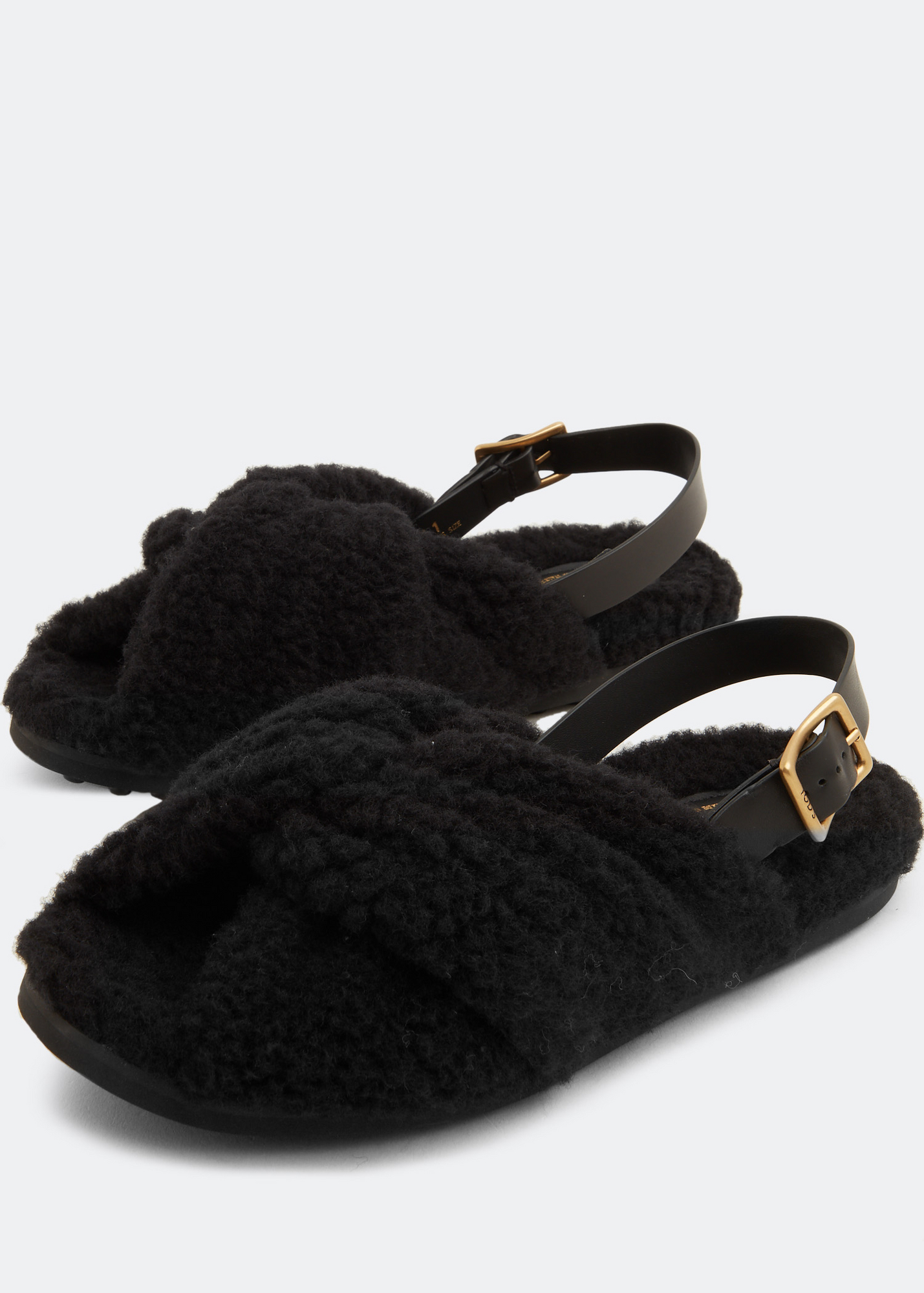 

Woollen sandals, Black