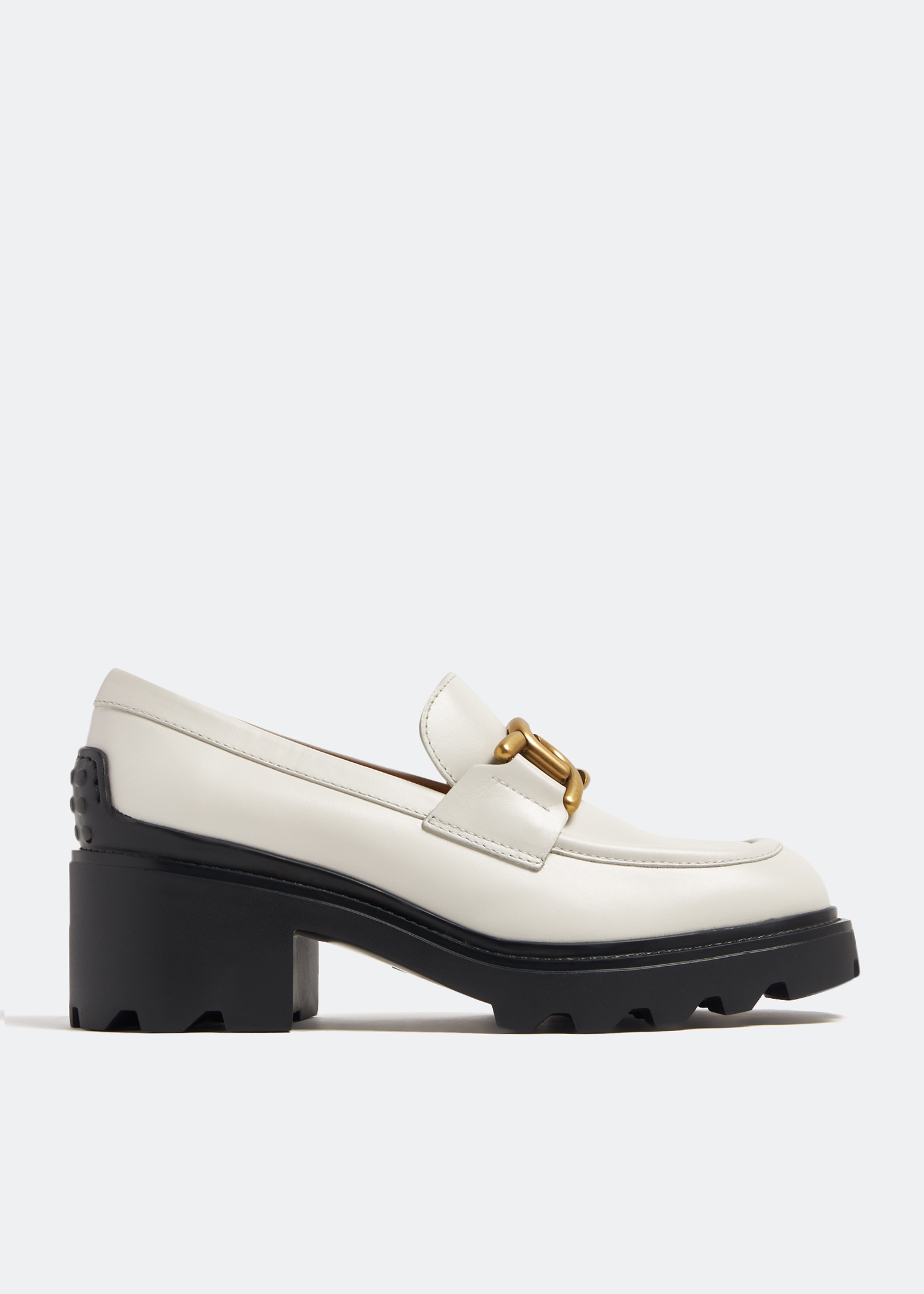 

Leather loafers, White