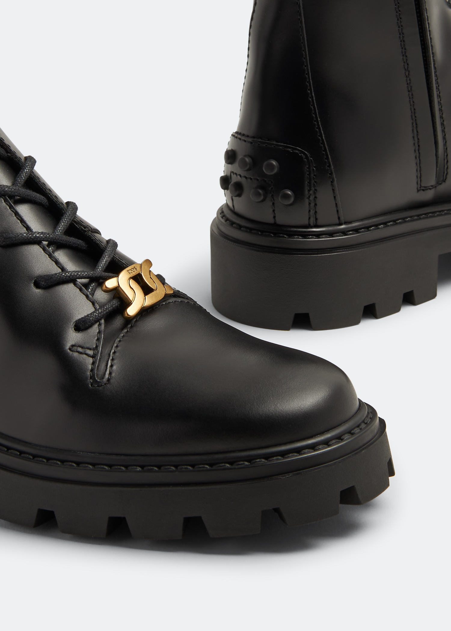 Bainx short combat boot with suede collar cheap
