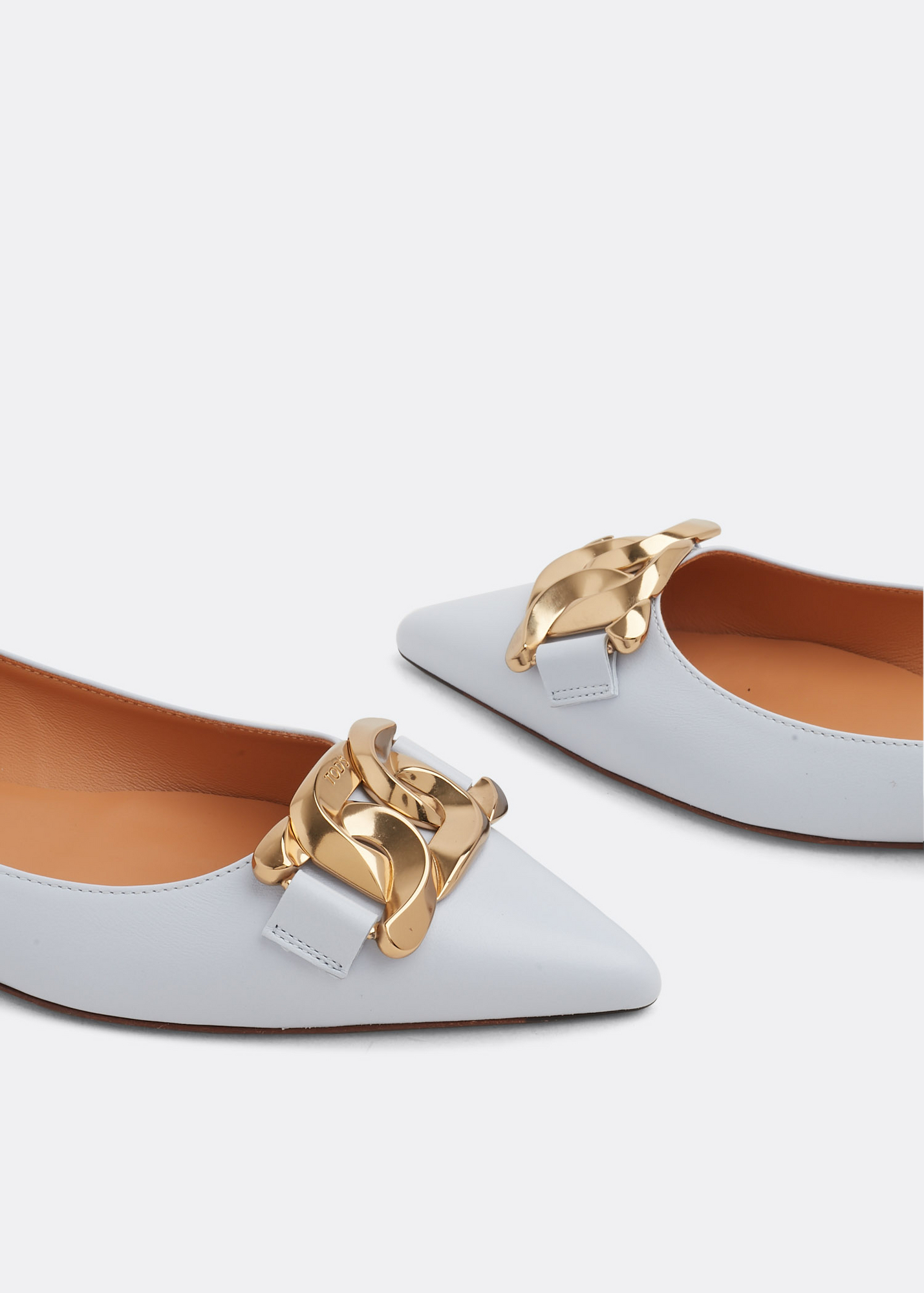 

Leather ballerinas, White