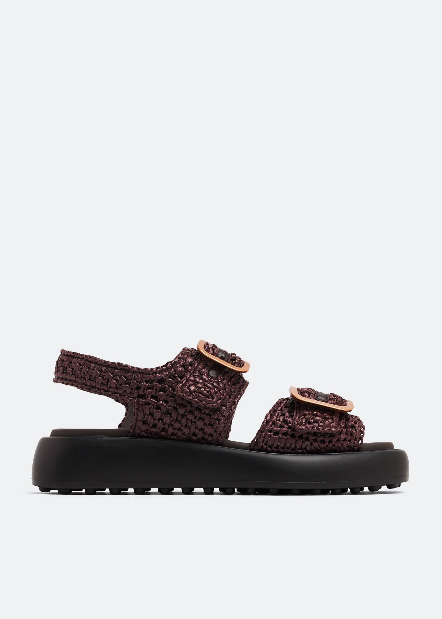 

Raffia sandals, Burgundy