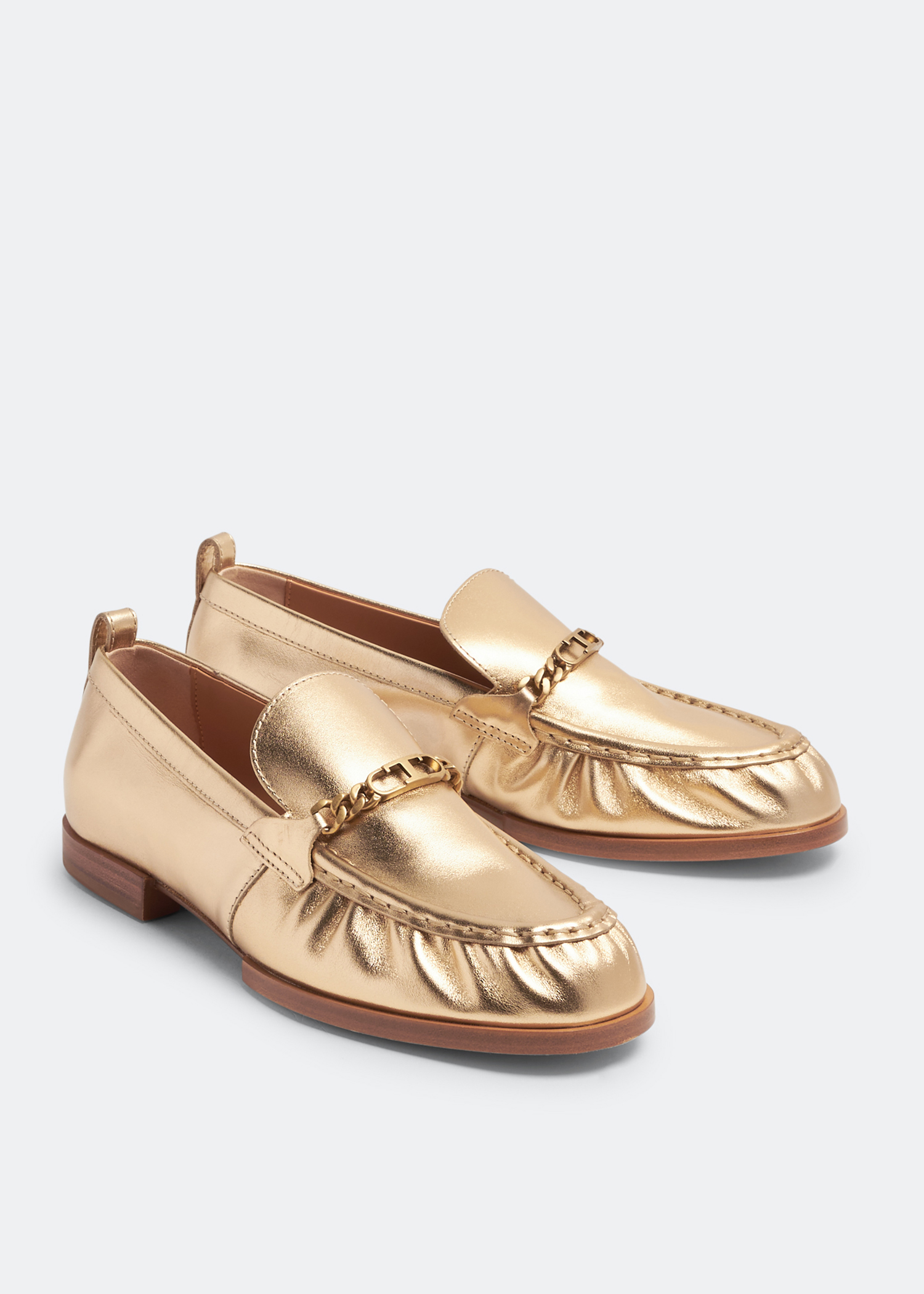 J crew gold moccasins store