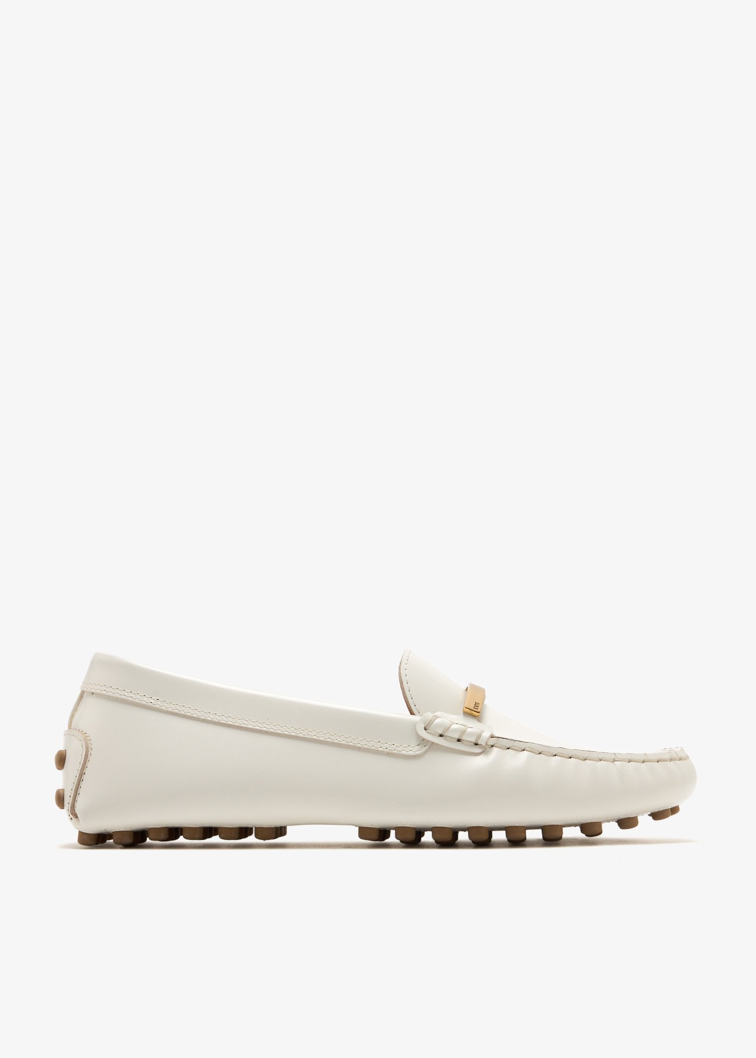 

Gommino driving shoes, White