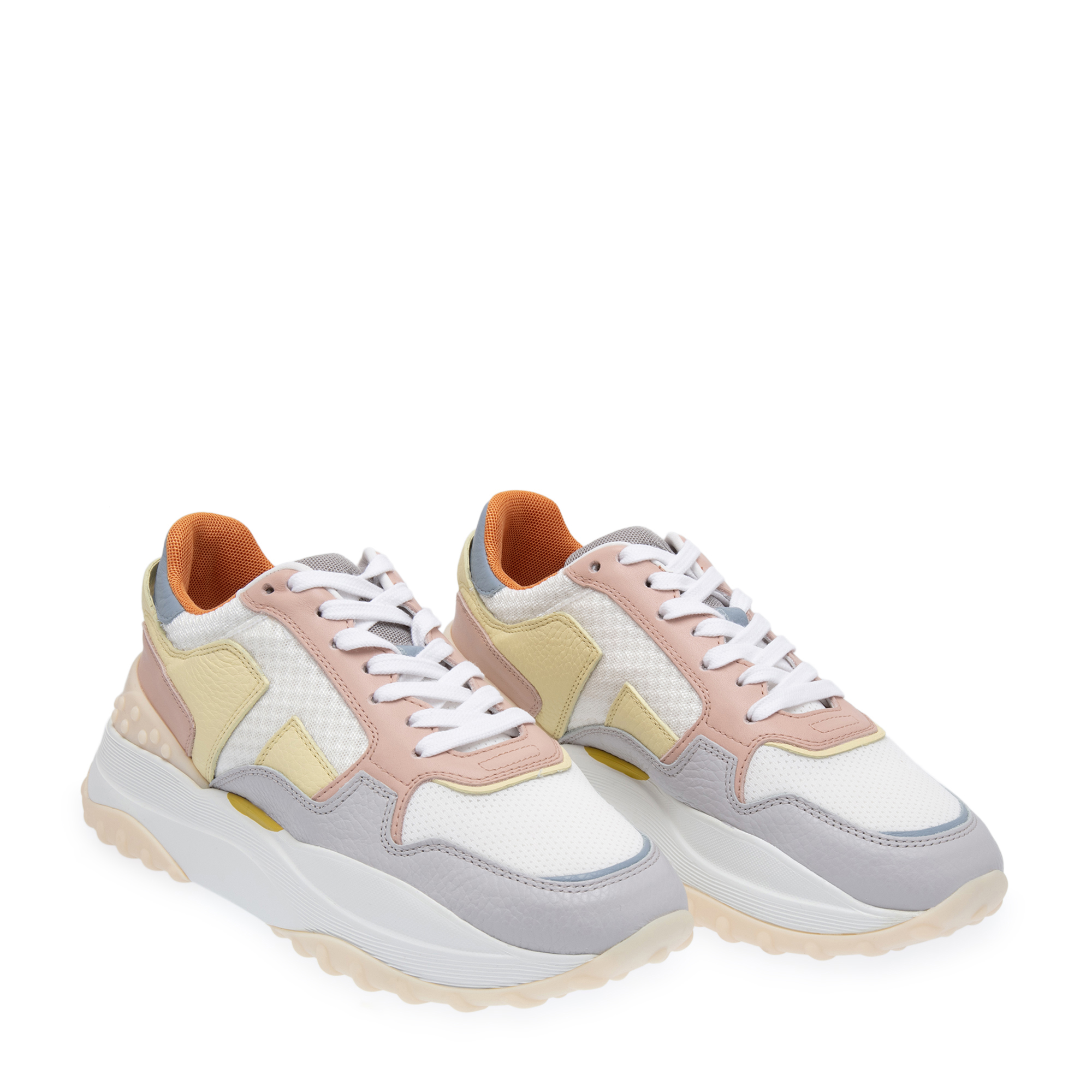 

Leather and nubuck sneakers, Multi-coloured