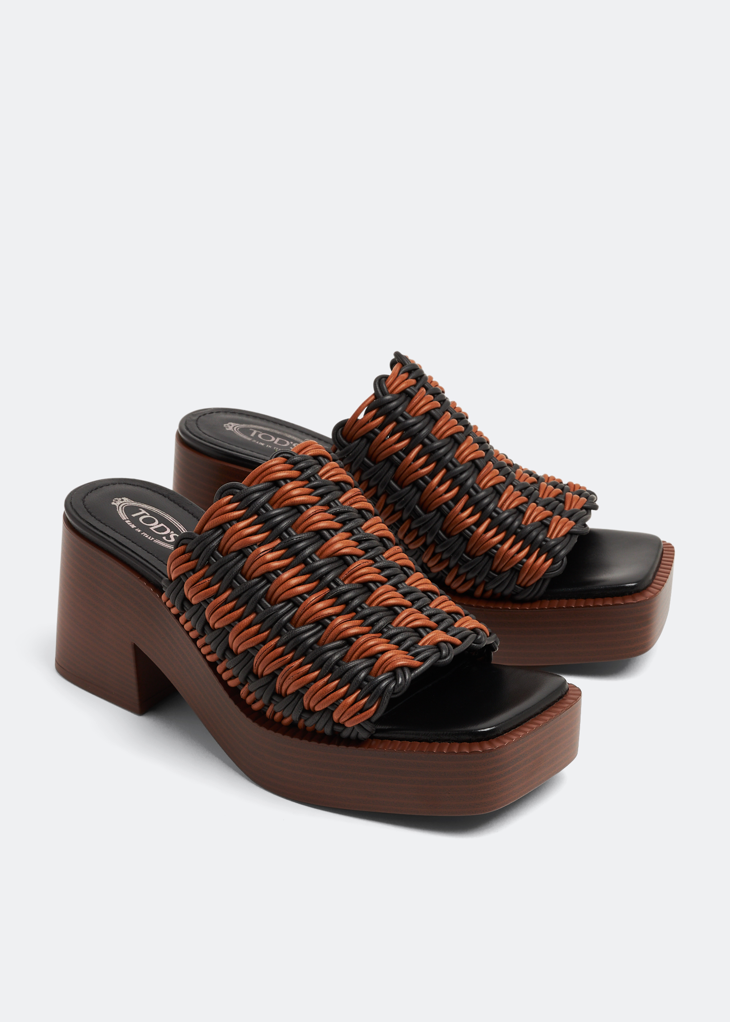 Tod's Woven platform mules for Women - Brown in UAE | Level