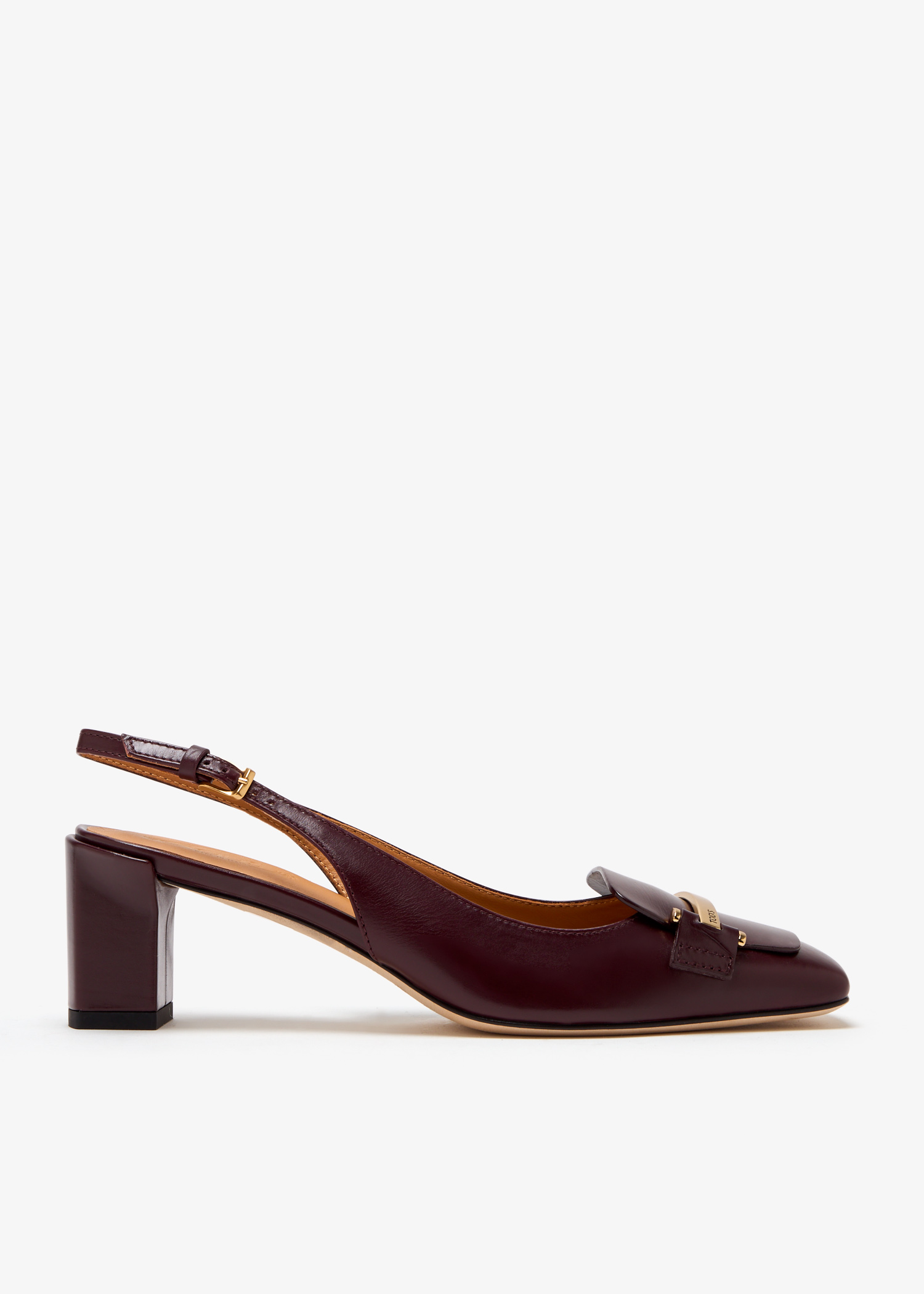 

Leather slingback pumps, Burgundy