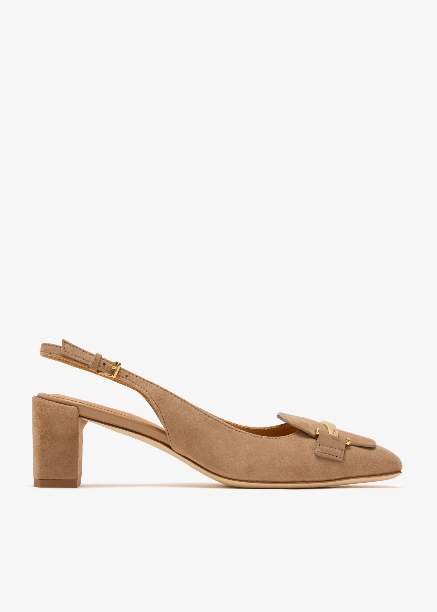 

Suede slingback pumps, Brown
