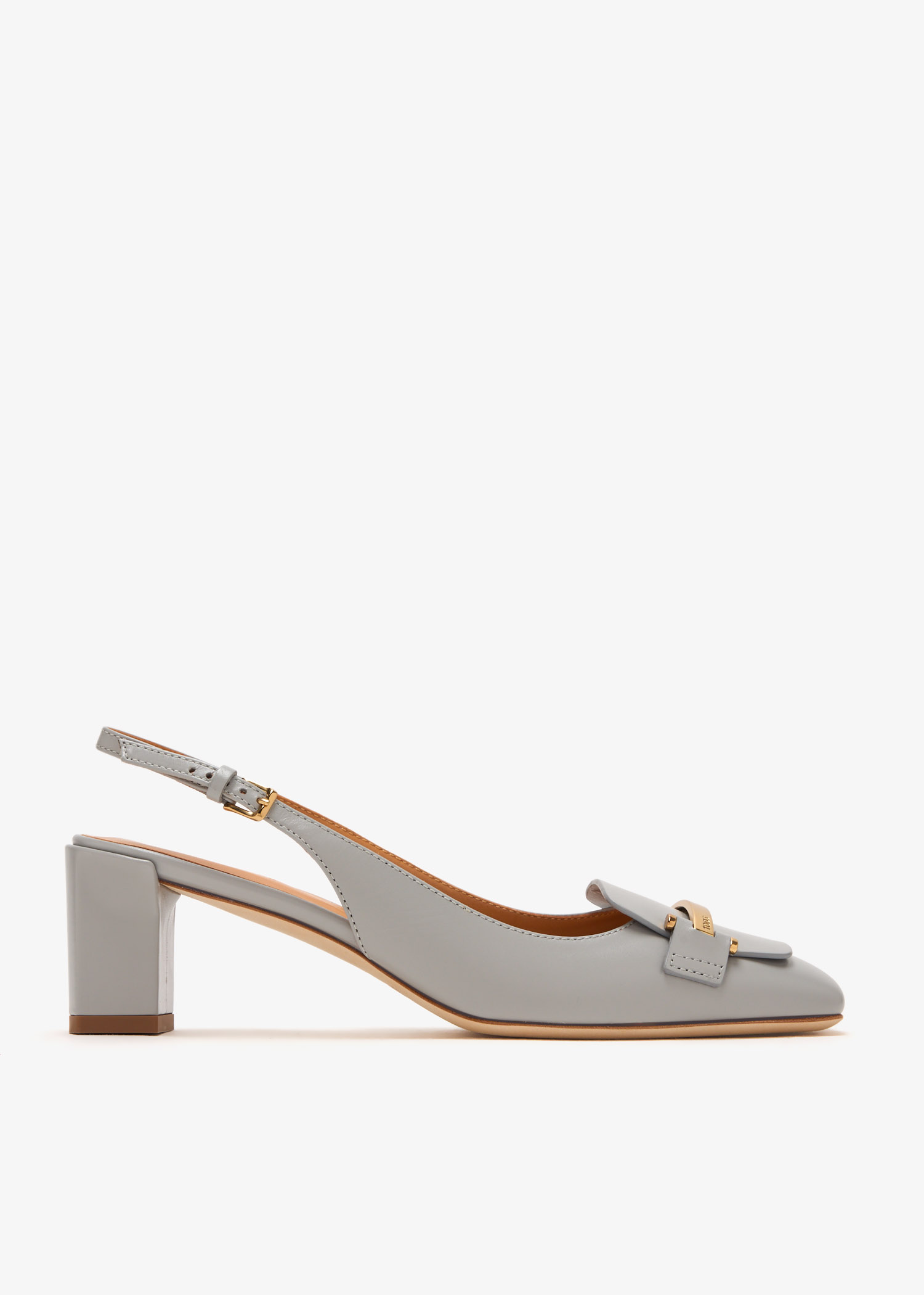 

Leather slingback pumps, Grey